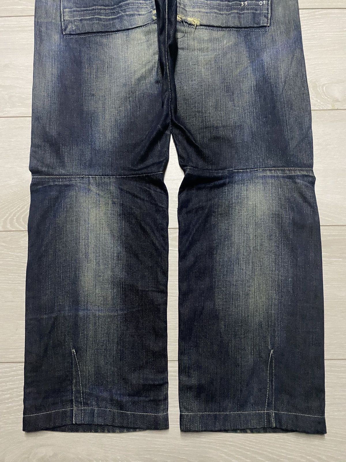 G-Star × Marc Newson G Star 33/01 Mud Wash Buckle Back Double Knee Loose Jeans Size US 33 - 6 Thumbnail