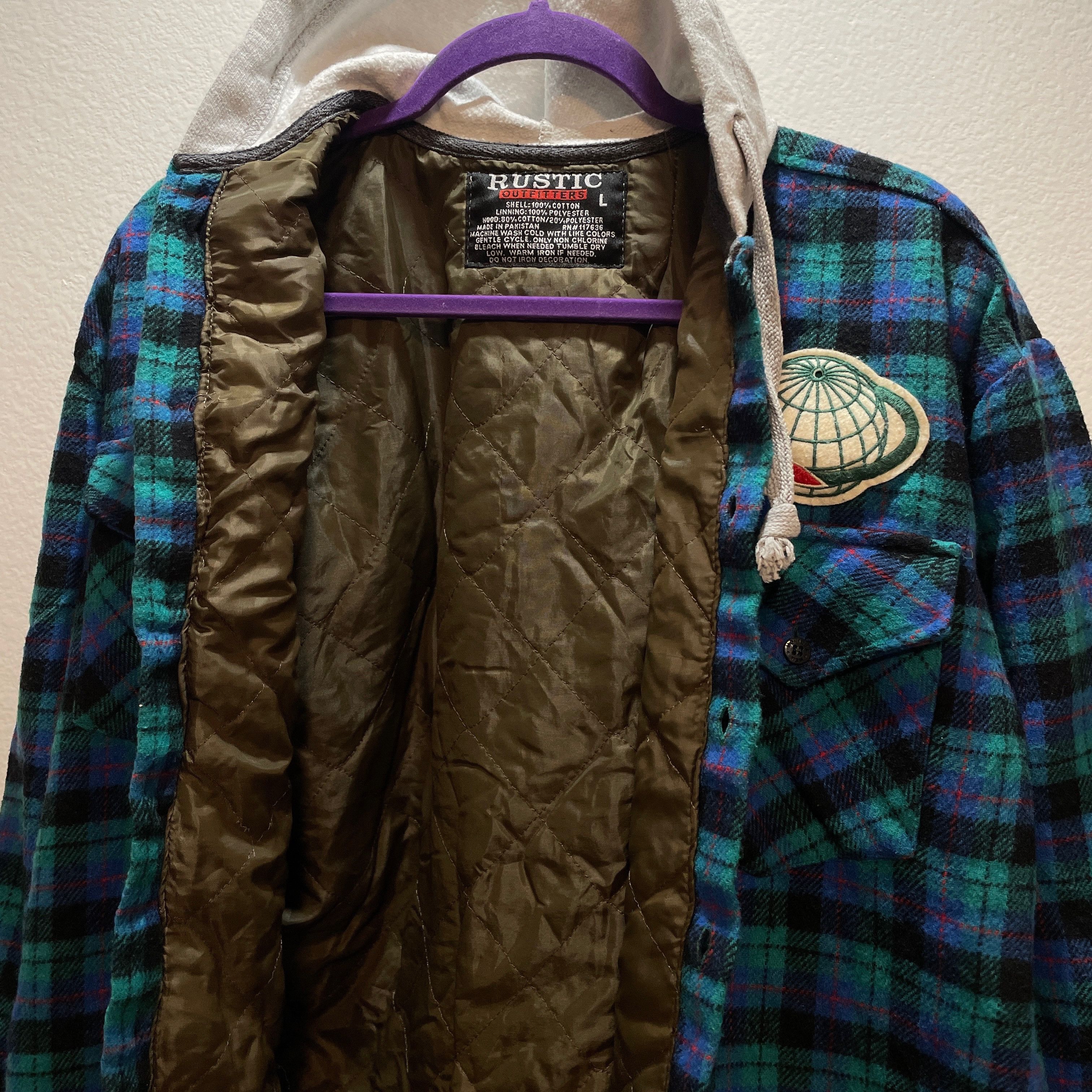 Other Rustic Outfitters insulated hooded flannel jacket Size US L / EU 52-54 / 3 - 4 Thumbnail