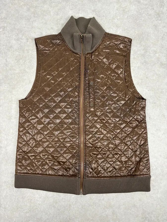 Dolce & Gabbana 2000s Dolce & Gabbana Brown Quilted Nylon Vest Size US M / EU 48-50 / 2 - 1 Thumbnail