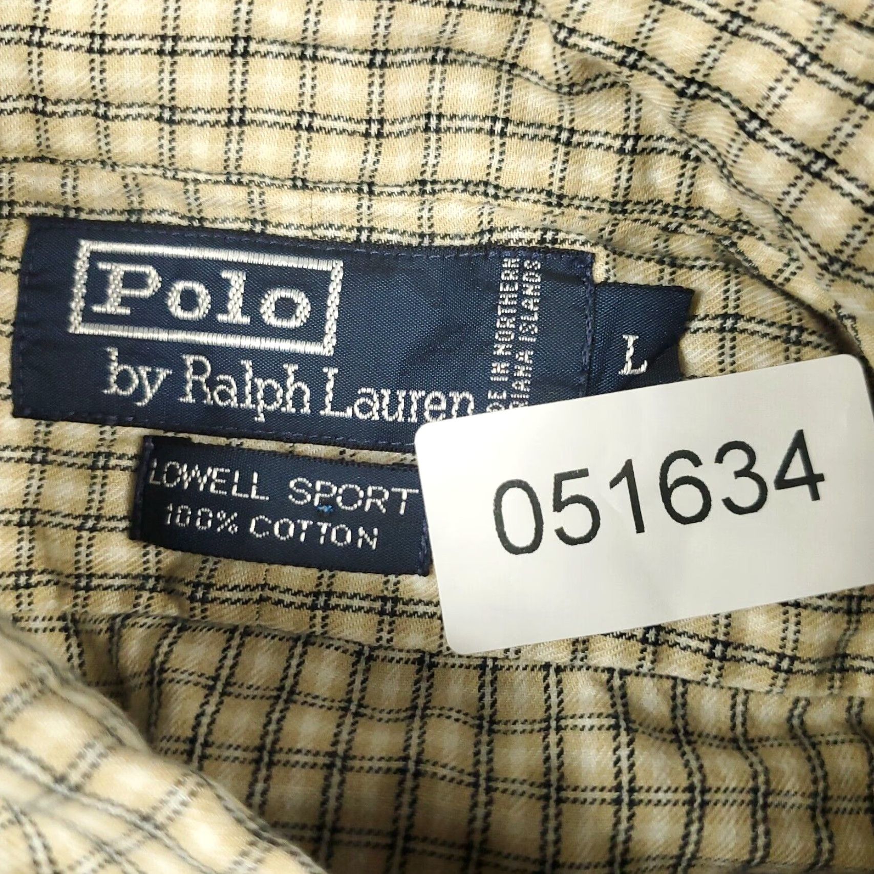 Ralph Lauren Ralph Lauren Shirt Mens Large Beige Plaid Long Sleeve Button-Up Casual Size US L / EU 52-54 / 3 - 7 Thumbnail