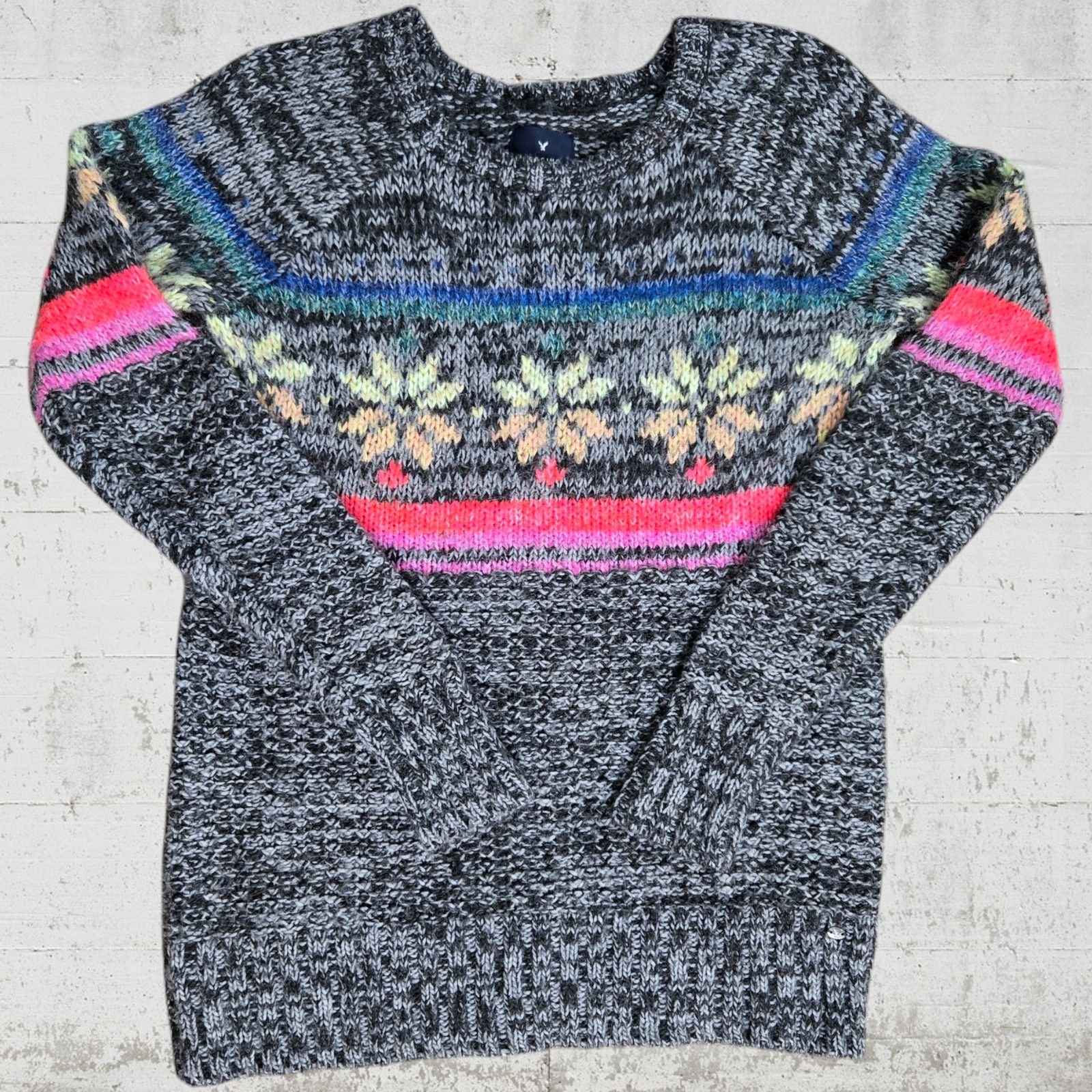 American Eagle Outfitters American Eagle Multicolor Fair Isle Sweater Size XS Size XS / US 0-2 / IT 36-38 - 2 Thumbnail