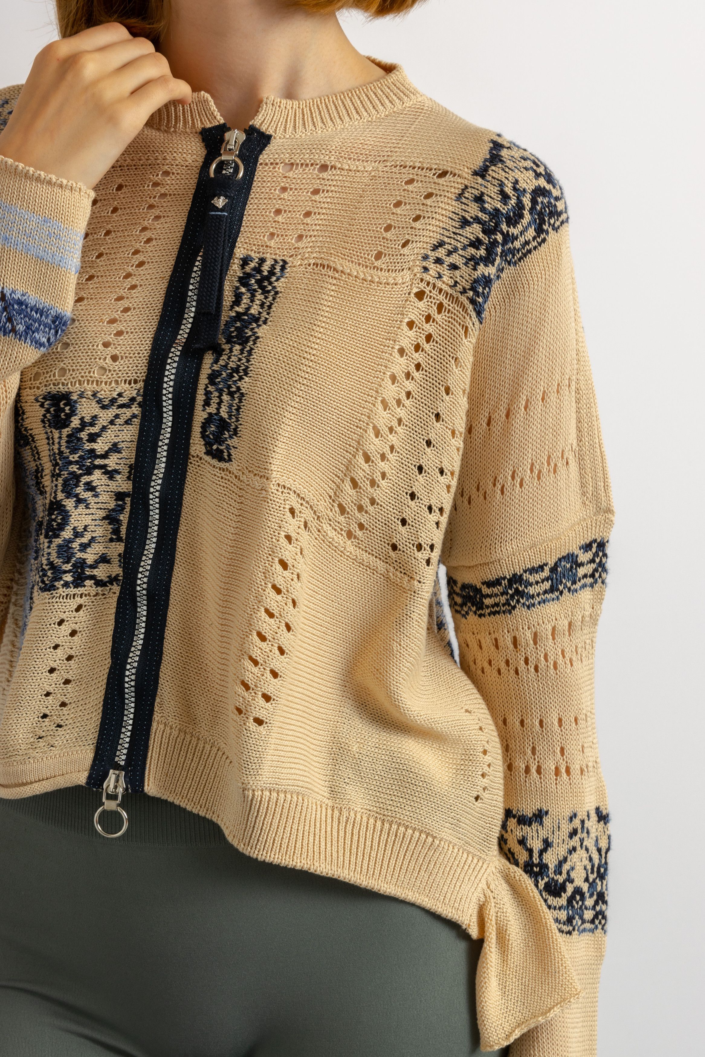High Sport 00s Vintage Woman Preowned HIGH Knit Cardigan 8688 Size L / US 10 / IT 46 - 5 Thumbnail