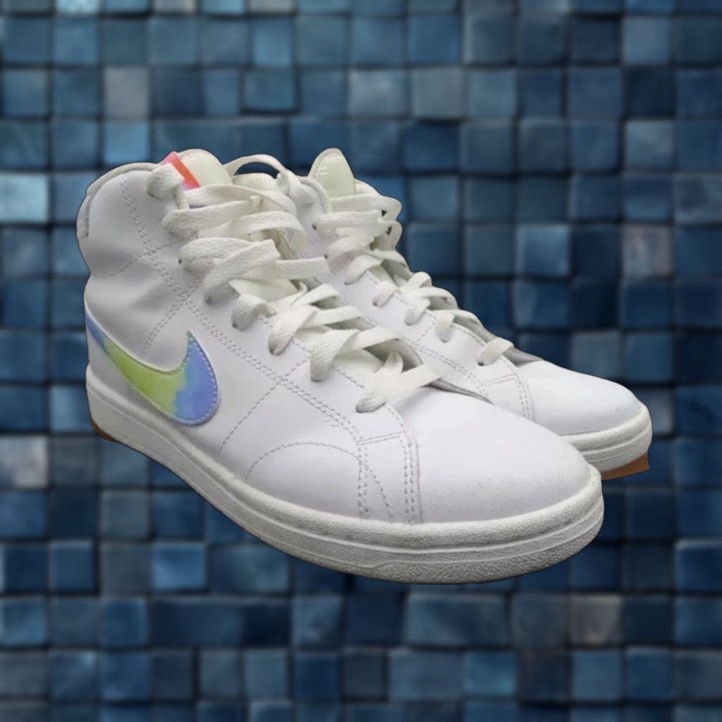 Nike Womens Nike Court Royale 2 Mid White/Multi Basketball Sneakers DD9670-100 Size 8 Nike Court Sneaker Womens All Season Basketball Casual 2020 Size US 8 / IT 38 - 1 Thumbnail