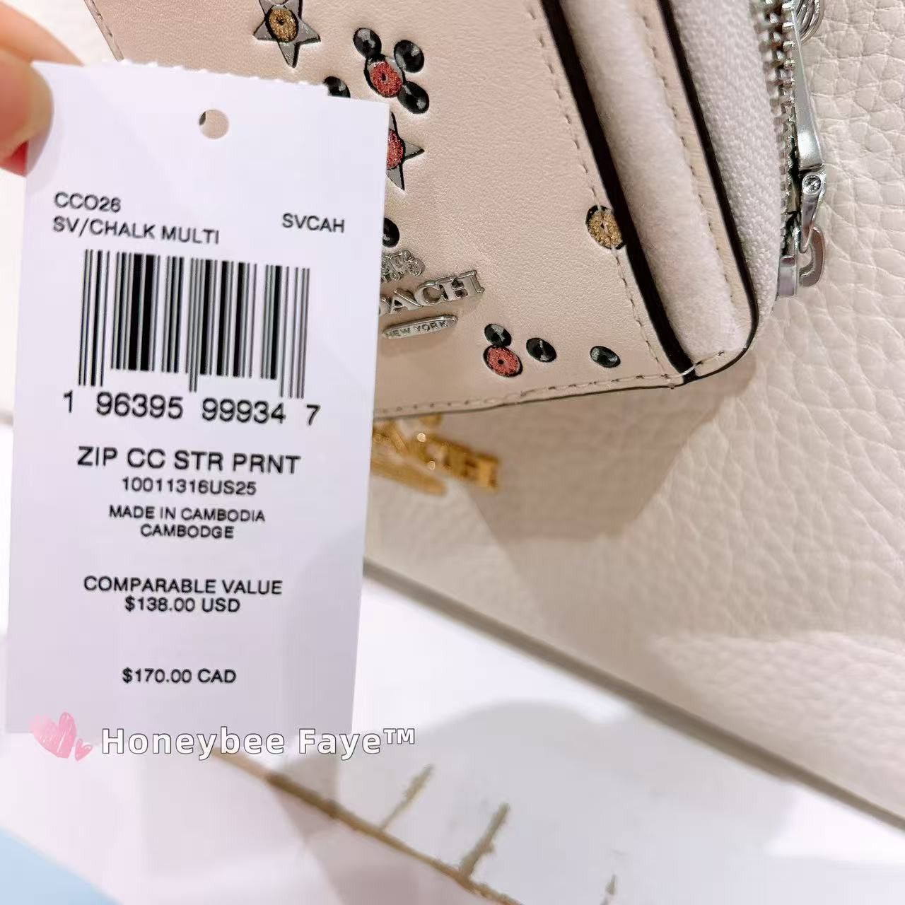 Coach NWT Coach Zip Card Case With Star Print CCO26 Size ONE SIZE - 6 Thumbnail