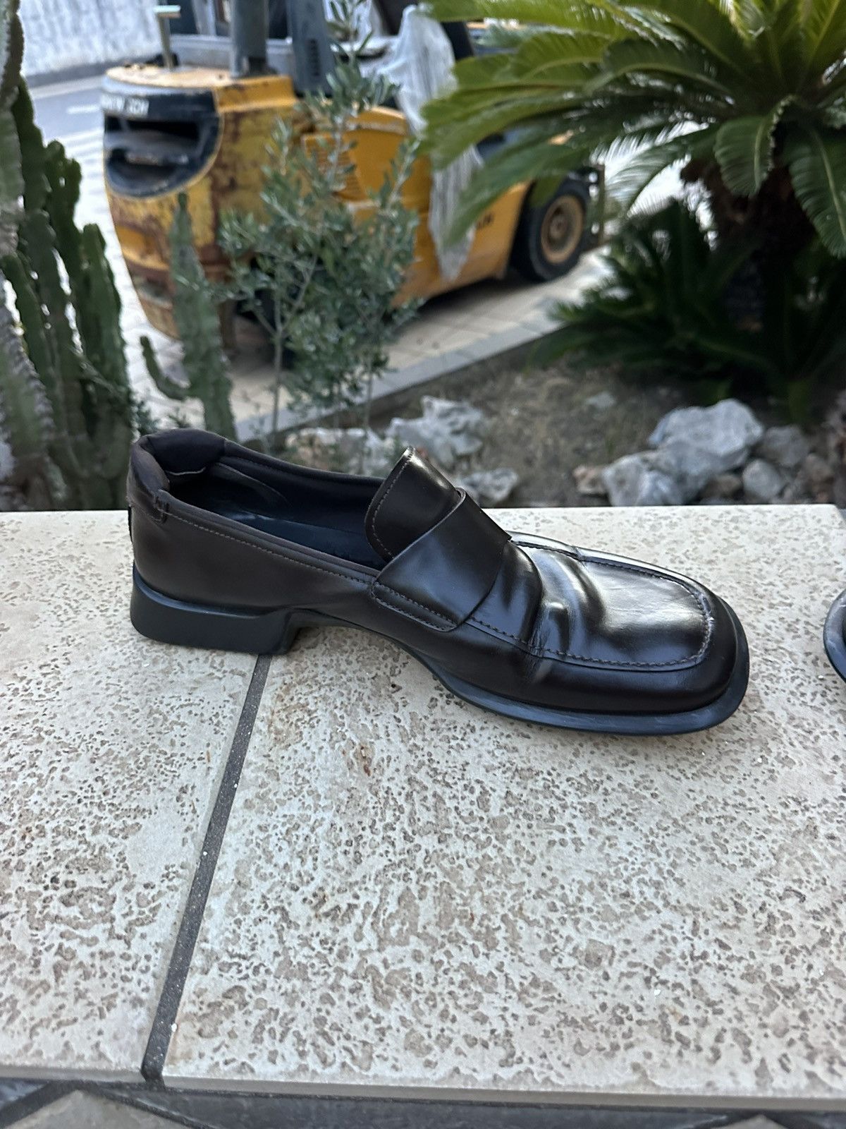 Prada Prada Leather Penny Loafers Flats Shoes Dark Brown Size US 12 / EU 45 - 9 Thumbnail