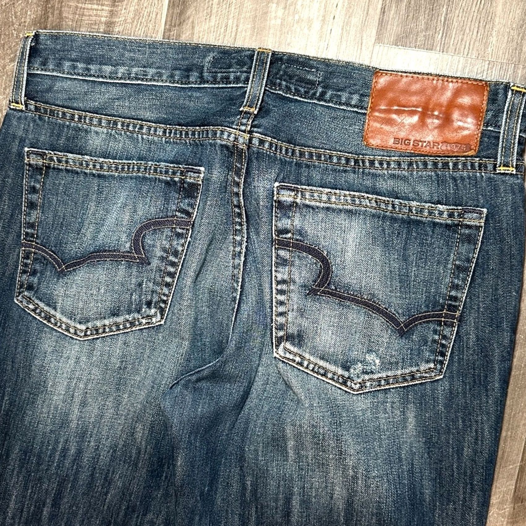 Vintage BIG STAR Jeans Bootcut 32R Men Blue Regular 32 Inseam 32 JeansBootcut Mens Blue 32 Regular Size US 32 / EU 48 - 5 Thumbnail