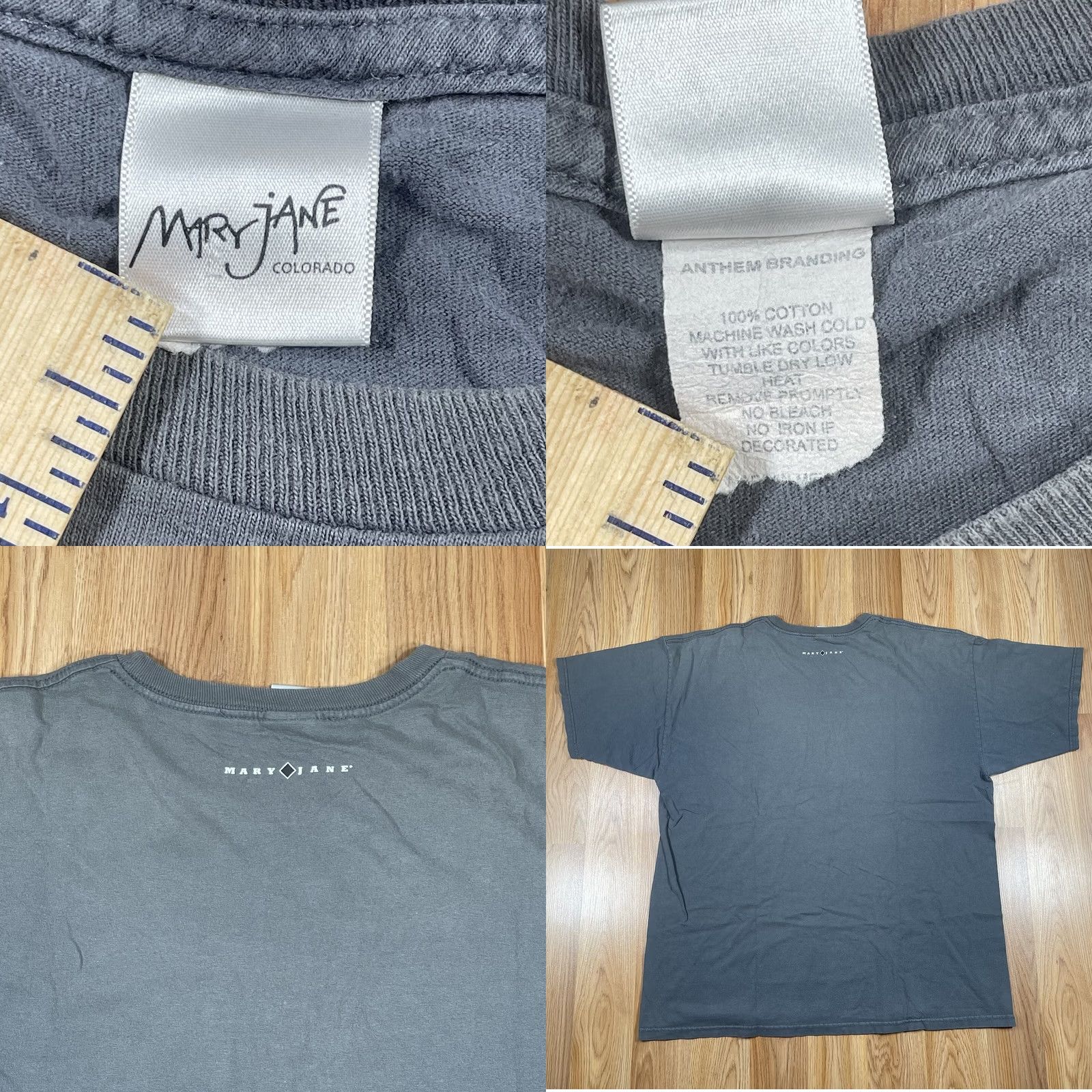 Vintage Mary Jane Graphics T-Shirt Adults L Gray 100% Cotton Crewneck Short Sleeve Size US L / EU 52-54 / 3 - 8 Thumbnail