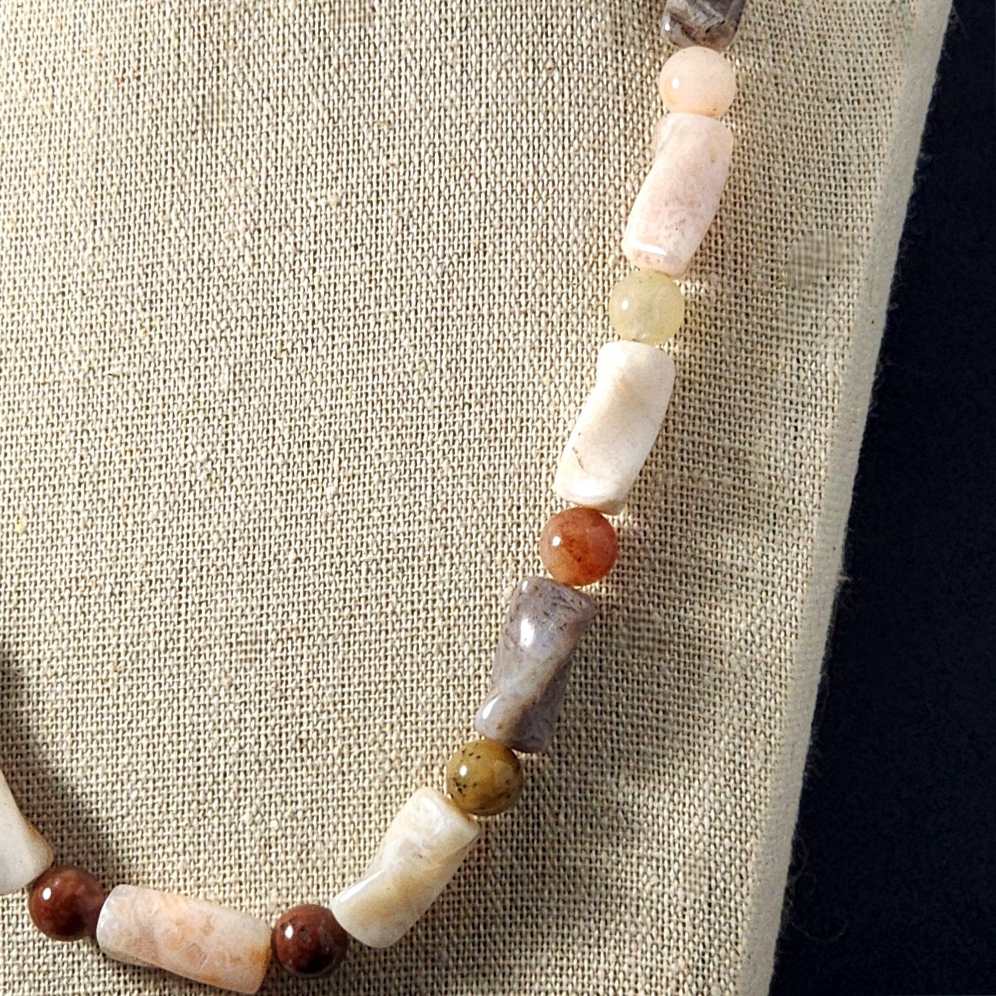 Other Chunky Gemstone Beaded Boho Necklace Agate Jasper Quartz Ste Size ONE SIZE - 2 Thumbnail