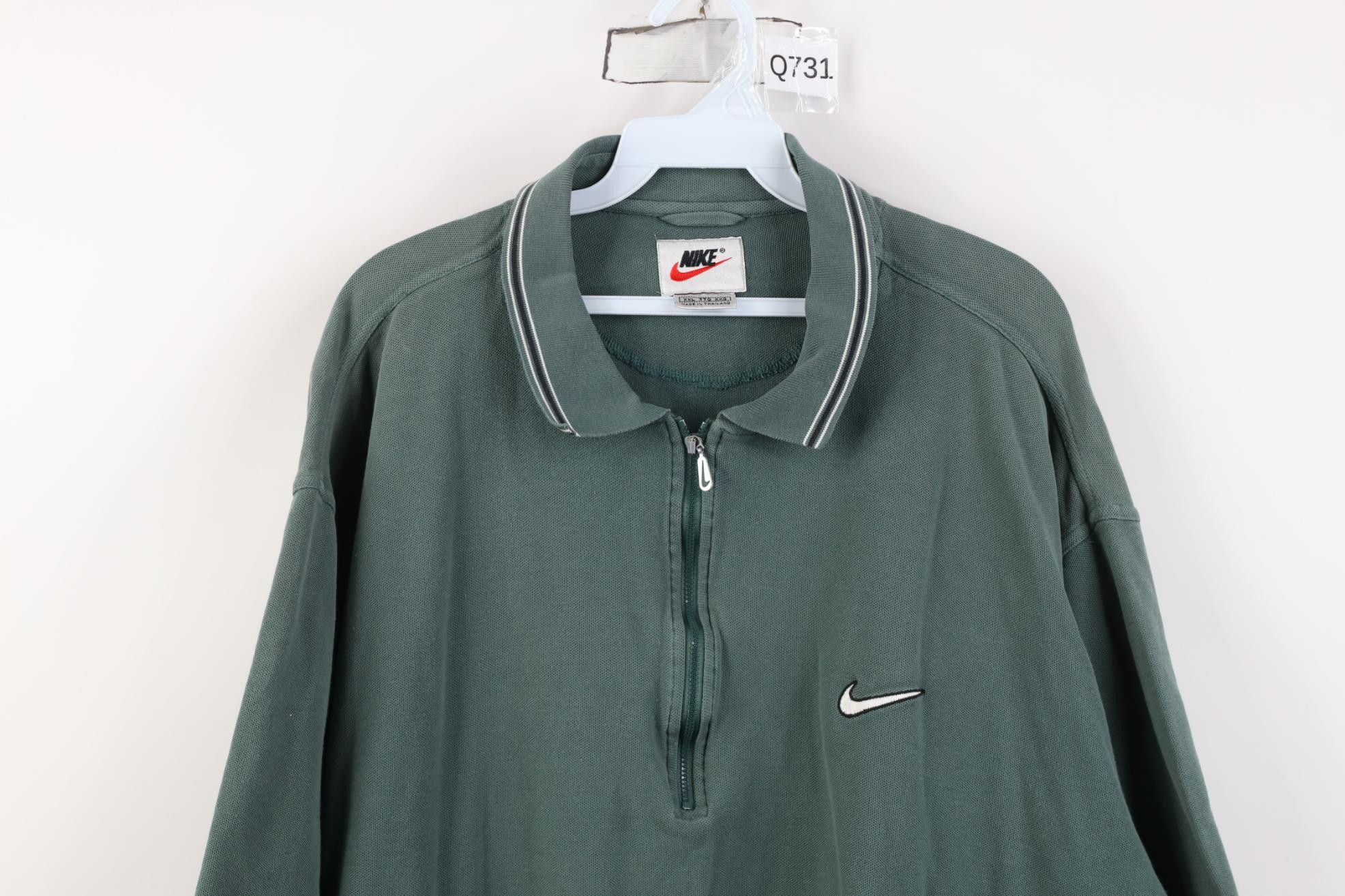 Nike Vintage 90s Nike Scott Mini Swoosh 1/4 Zip Golf Polo Shirt Size US XXL / EU 58 / 5 - 2 Thumbnail