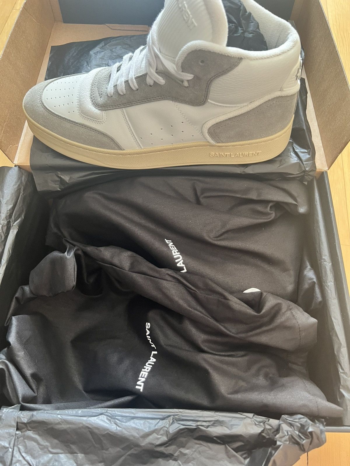 Saint Laurent Paris New Saint Laurent SL80 high top men sneakers IT43/US 10/UK 9 Size US 10 / EU 43 - 10 Thumbnail