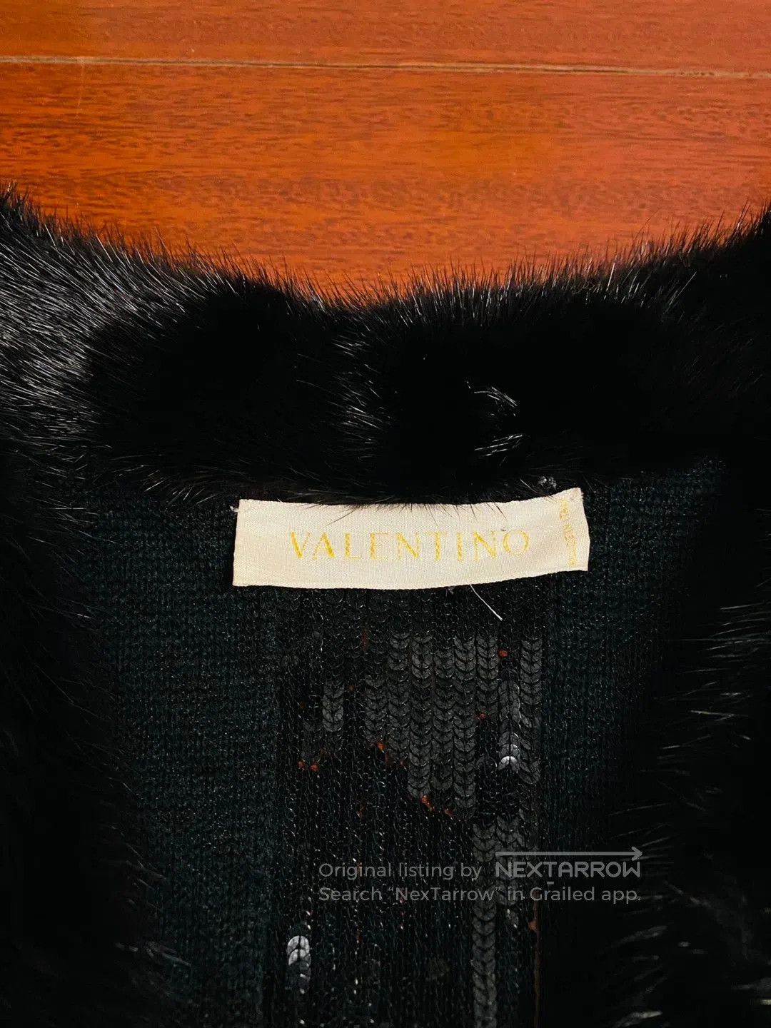 Valentino Valentino Sequin Black Fur Coat. Size US S / EU 44-46 / 1 - 3 Thumbnail