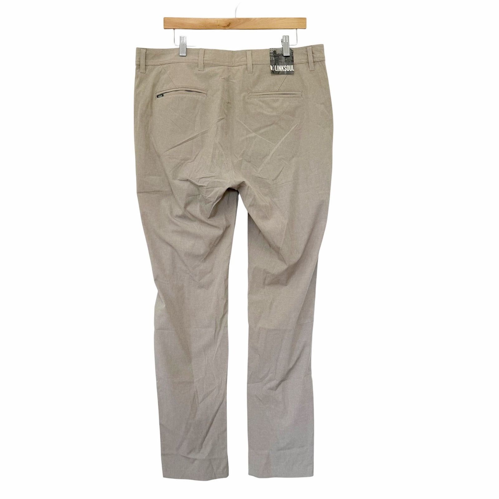 Other Linksoul Tan Boardwalker Chino Flat Front Pants Sz 36L 36x34 Size US 36 / EU 52 - 7 Thumbnail
