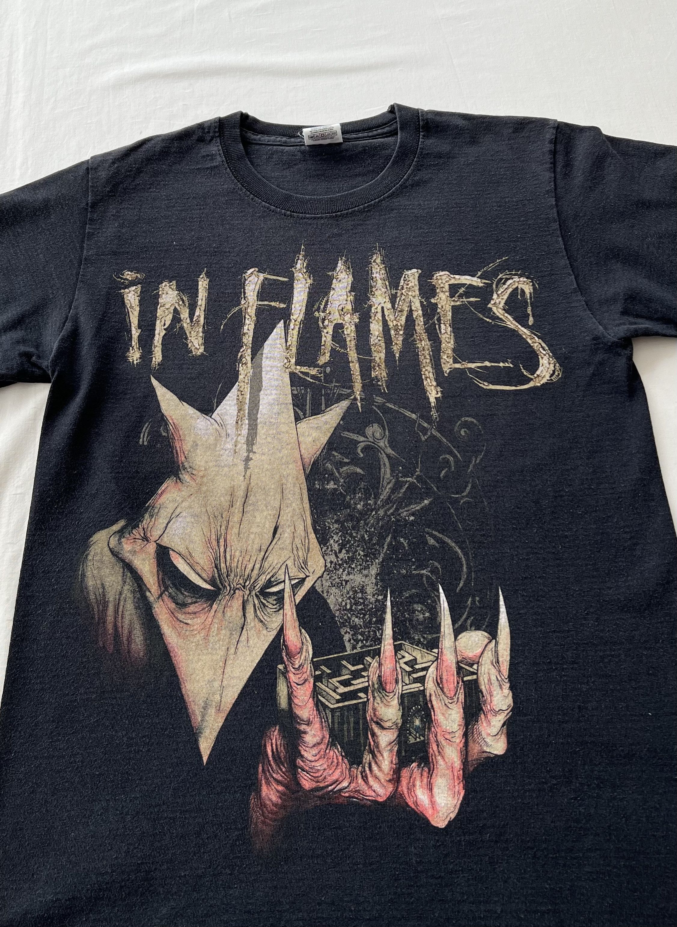 Band Tees Vintage 2000s In Flames Death Metal Band Black T-shirt Size US S / EU 44-46 / 1 - 3 Thumbnail