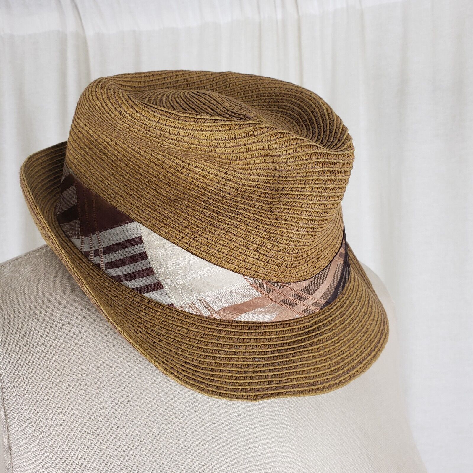 Bailey Hats Vtg Bailey of Hollywood Straw Fidora Hat S Meyer the Hatter Size ONE SIZE - 2 Thumbnail