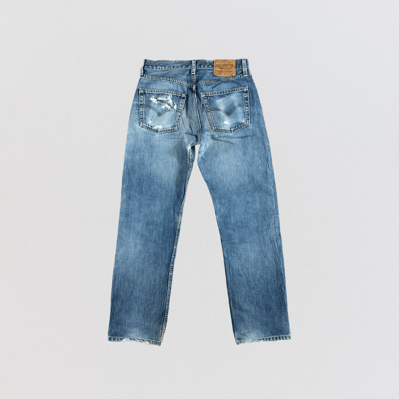 Levi's 90s Vintage Blue Wash Levis 501 Jeans-JM2244 Size US 30 / EU 46 - 2 Thumbnail