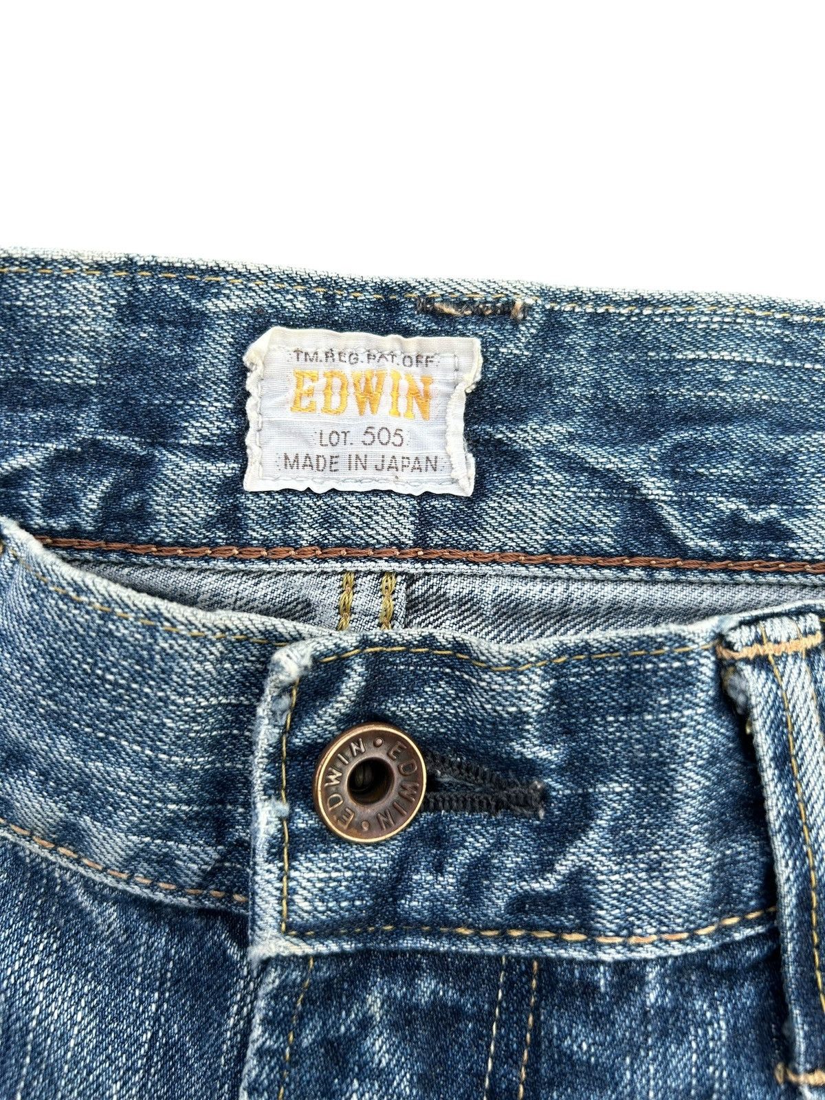 Kapital Vintage Edwin 505Z Selvedge Distressed Denim Jeans Size US 33 - 4 Thumbnail
