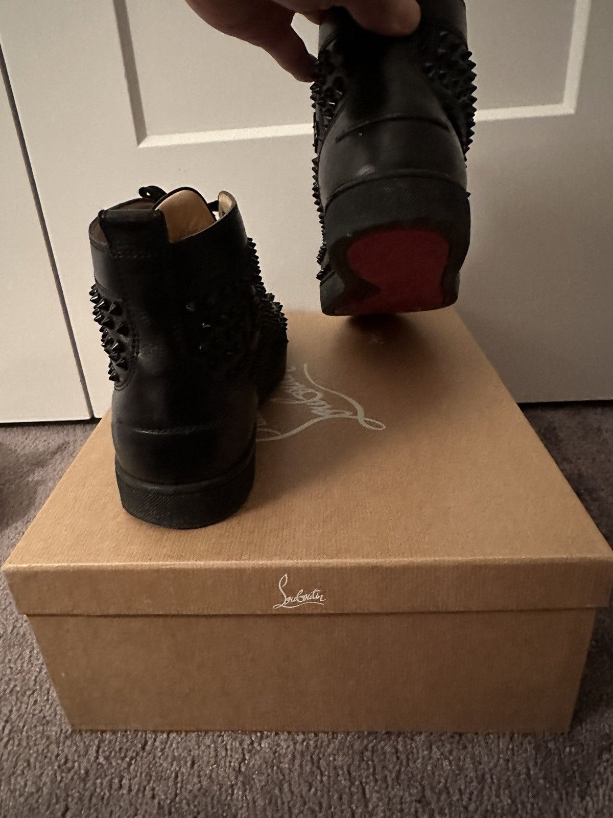 Christian Louboutin Christian Louboutin red bottoms spikes Size US 11 / EU 44 - 6 Thumbnail