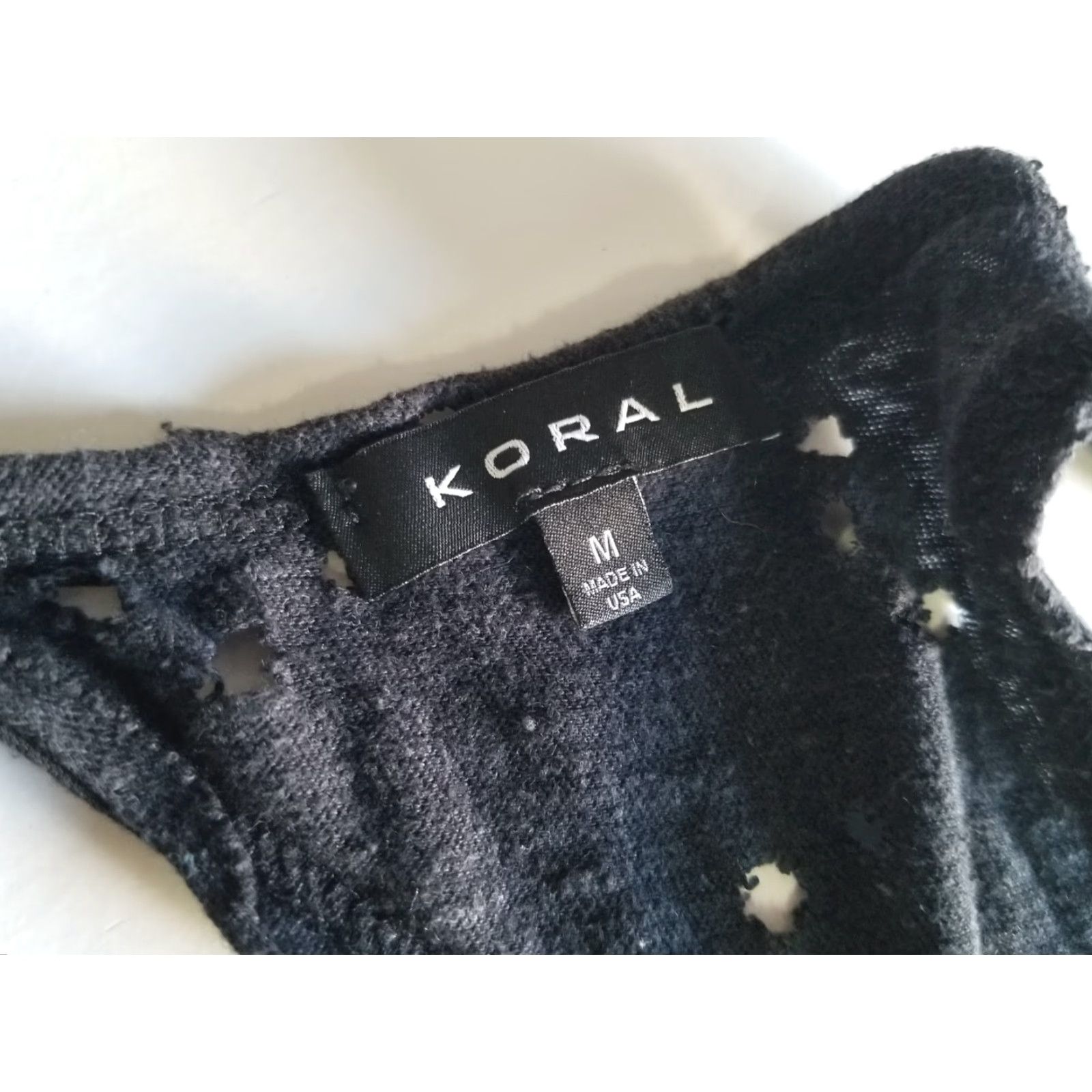 Vintage KORAL Tank Top Women Sleeveless Round Neck Muscle Medium Black Yoga Workout M Size M / US 6-8 / IT 42-44 - 7 Thumbnail