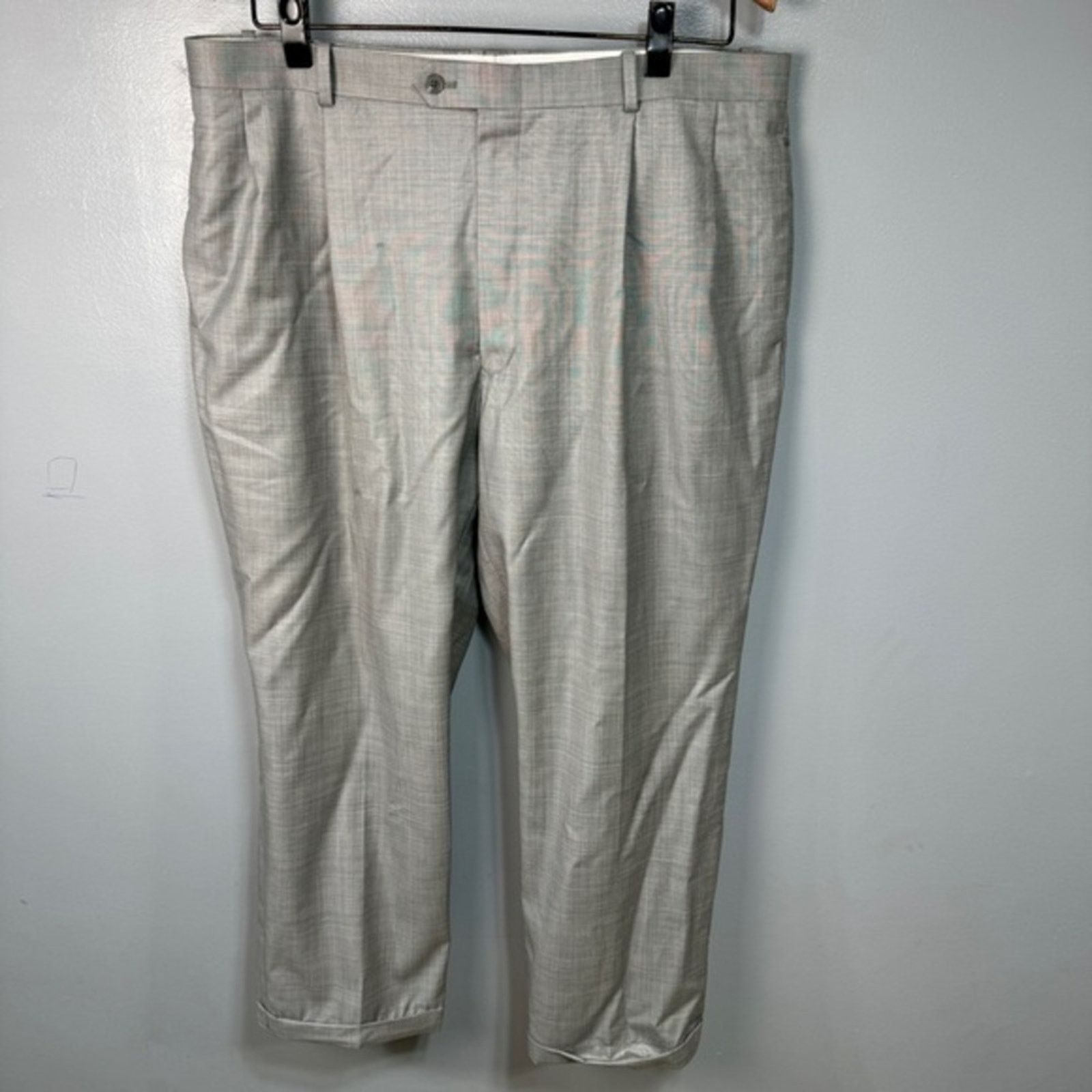 Tasso Elba Tasso Elba Men’s Summer Wool Pants sz 40 Pleated Front D412 Size US 40 / EU 56 - 1 Thumbnail