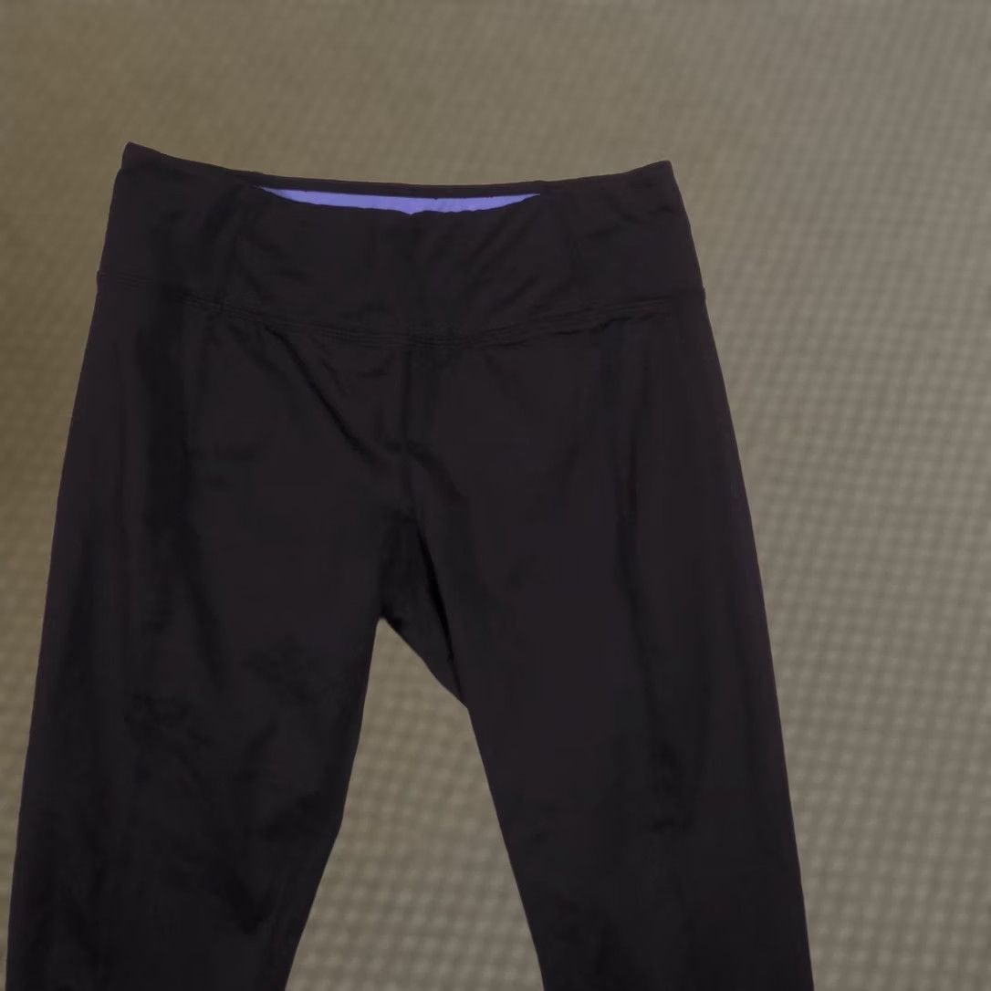 Calvin Klein Calvin Klein Performance Capri Leggings Womens M Black Quick Dry Colorblock Capris Activewear Slim Yoga Running Gym Training Size 32" / US 10 / IT 46 - 1 Thumbnail