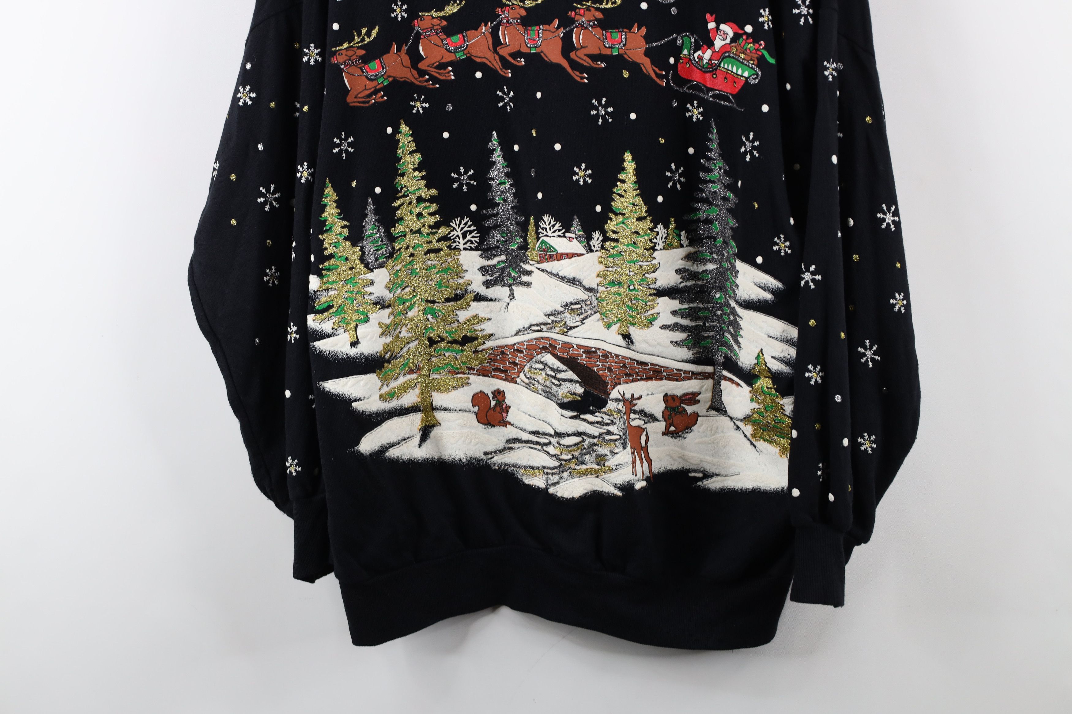 Vintage Vintage 90s Streetwear Christmas Crewneck Sweatshirt USA Size XL / US 12-14 / IT 48-50 - 3 Thumbnail