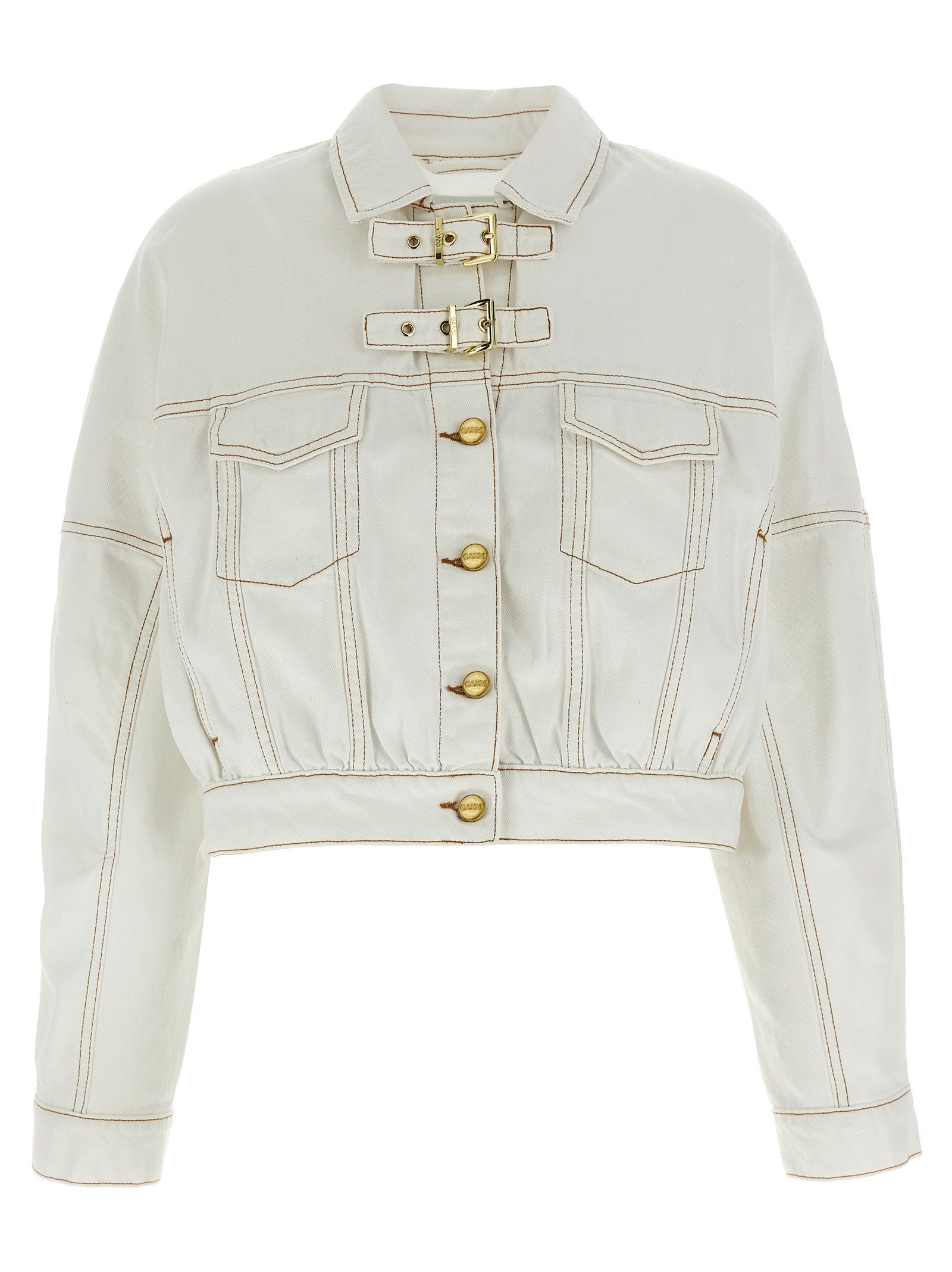Ganni Denim Jacket Size XS / US 0-2 / IT 36-38 - 1 Thumbnail