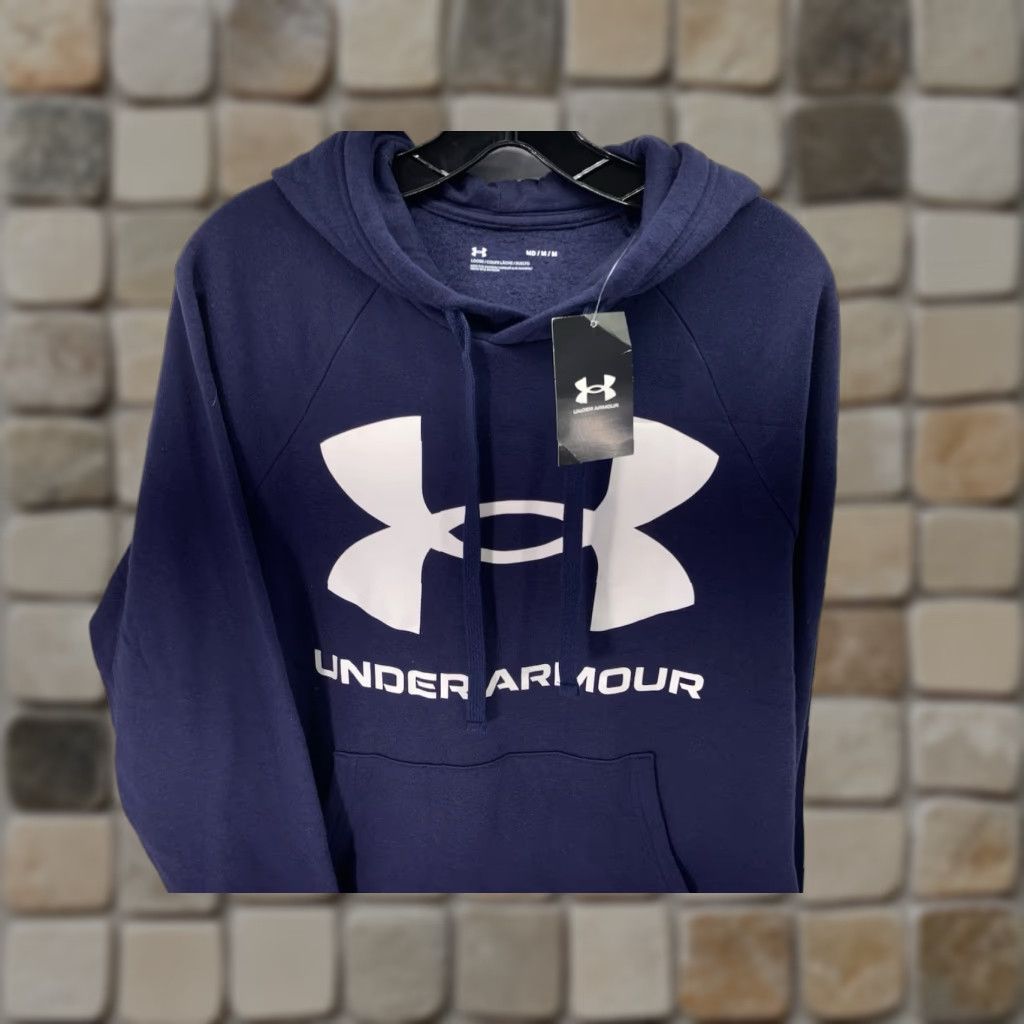 Under Armour Under Armour Rival Fleece Hoodie Sweatshirt Men M Navy Blue Pullover NWT Size US M / EU 48-50 / 2 - 1 Thumbnail