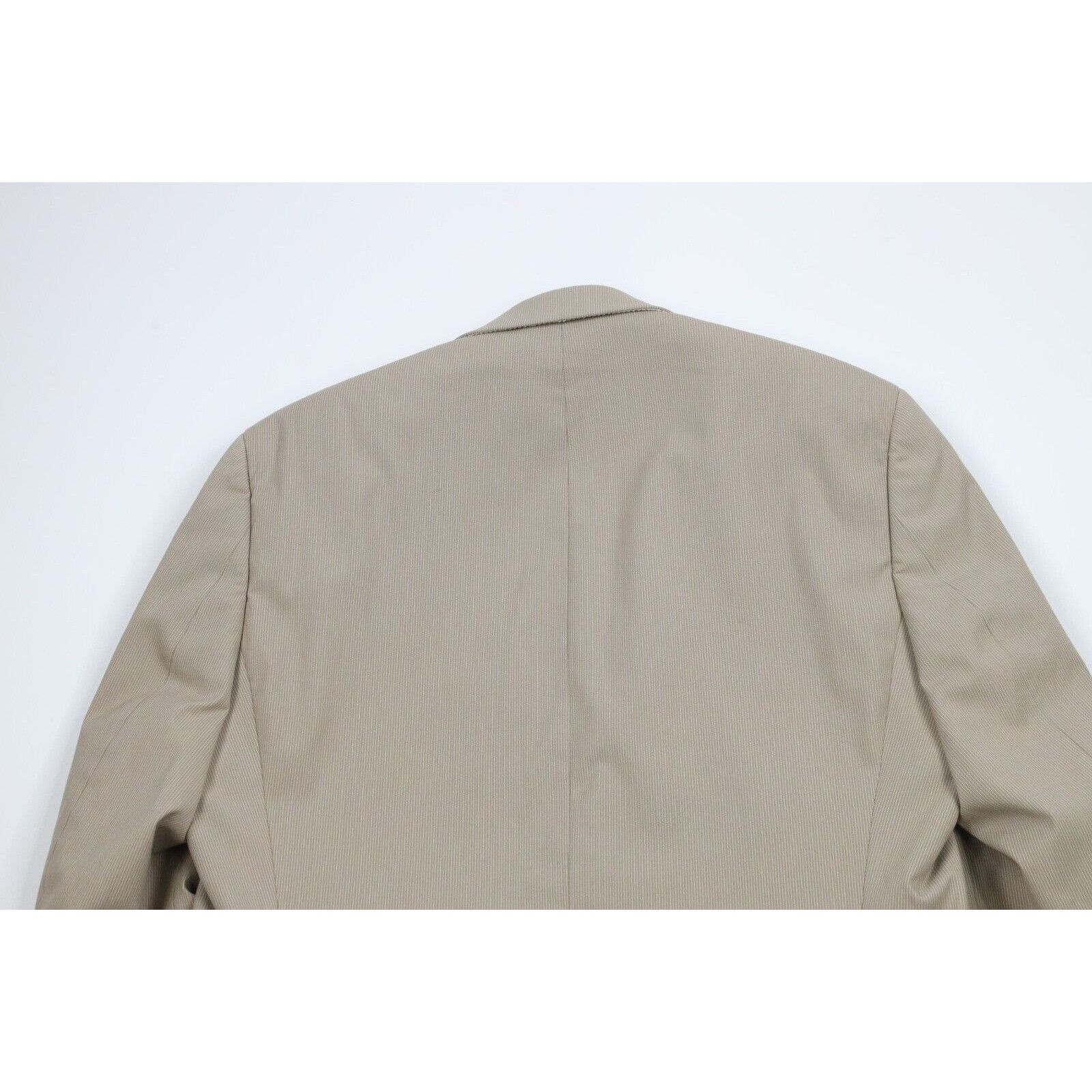 Calvin Klein Calvin Klein Pinstripe 2 Piece Suit Wedding Khaki Tan Size 36S - 8 Thumbnail