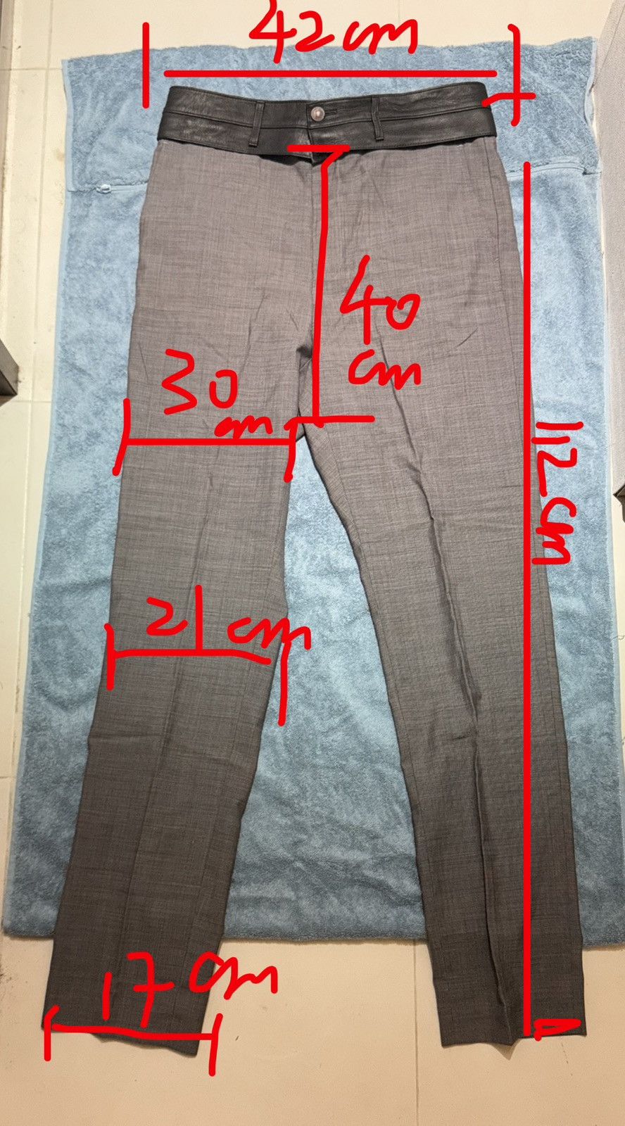 Maison MIHARA YASUHIRO MiharaYashuiro Mihara detachable leather belt men trousers Size US 31 - 11 Thumbnail