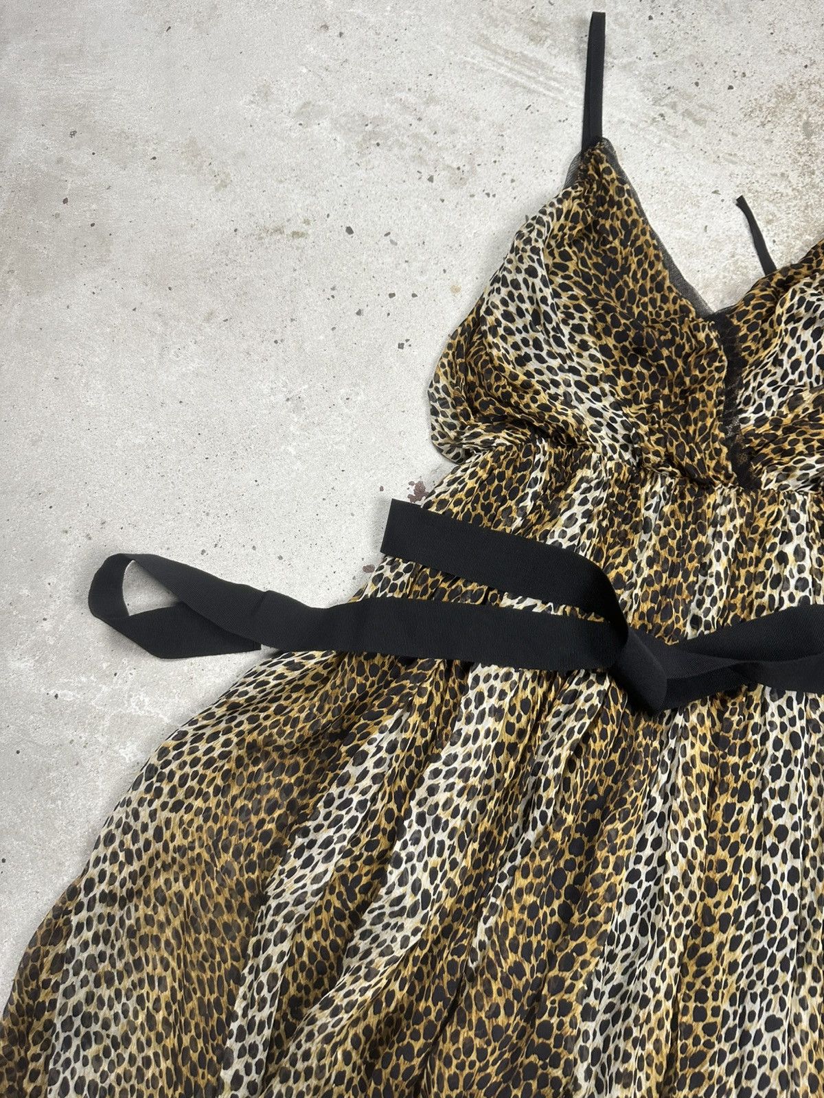 Dolce & Gabbana Dolce & Gabbana Leopard Silk Chiffon Cami Dress Brown Black Size S / US 4 / IT 40 - 6 Thumbnail