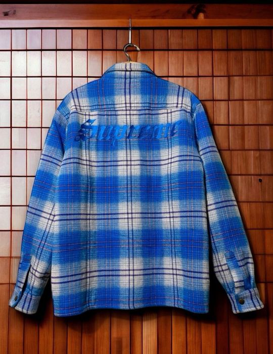 Supreme Supreme Lined Flannel Snap Shirt <Medium> Blue FW23 | Grailed