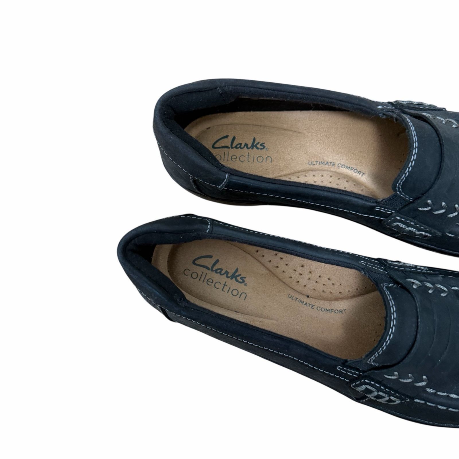 Clarks Clarks Cora Ashly Black Leather Loafers Sz 6.5 Size US 6.5 / IT 36.5 - 2 Thumbnail