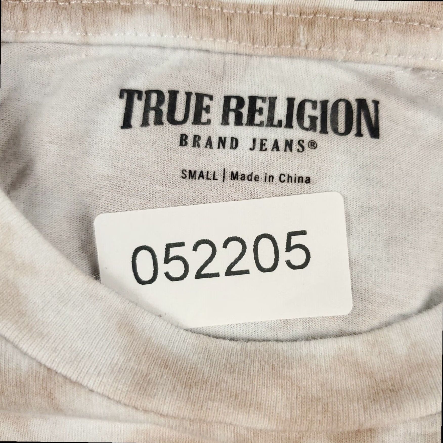 True Religion True Religion Casual Short Sleeve T Shirt Womens Small Beige Cotton Crew Neck Pullover Size S / US 4 / IT 40 - 7 Thumbnail