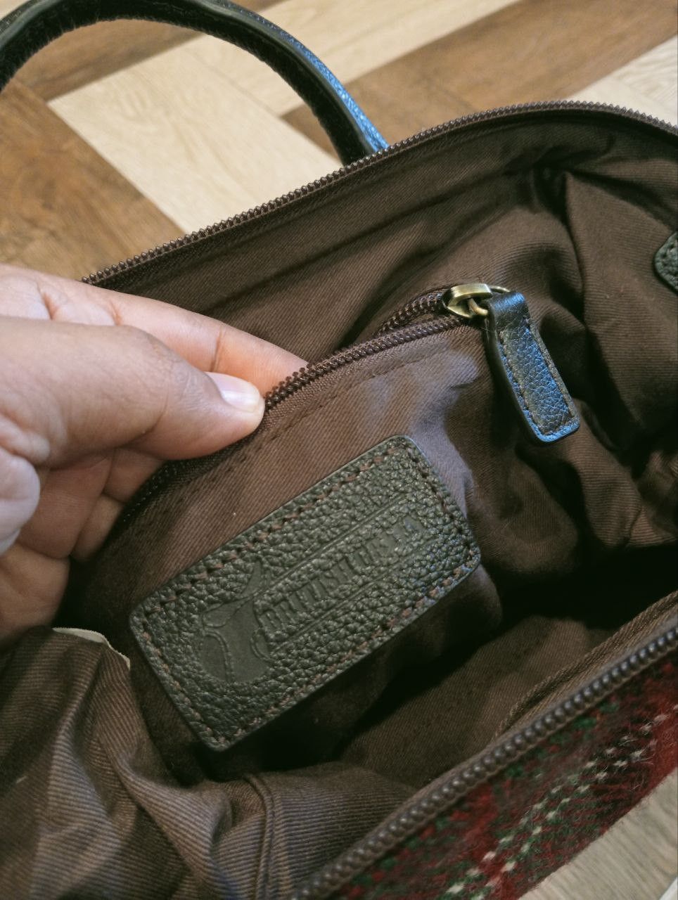 Harris Tweed HARRIS TWEED BRITISH GREEN WOOL LEATHER BACKPACK Size ONE SIZE - 9 Thumbnail