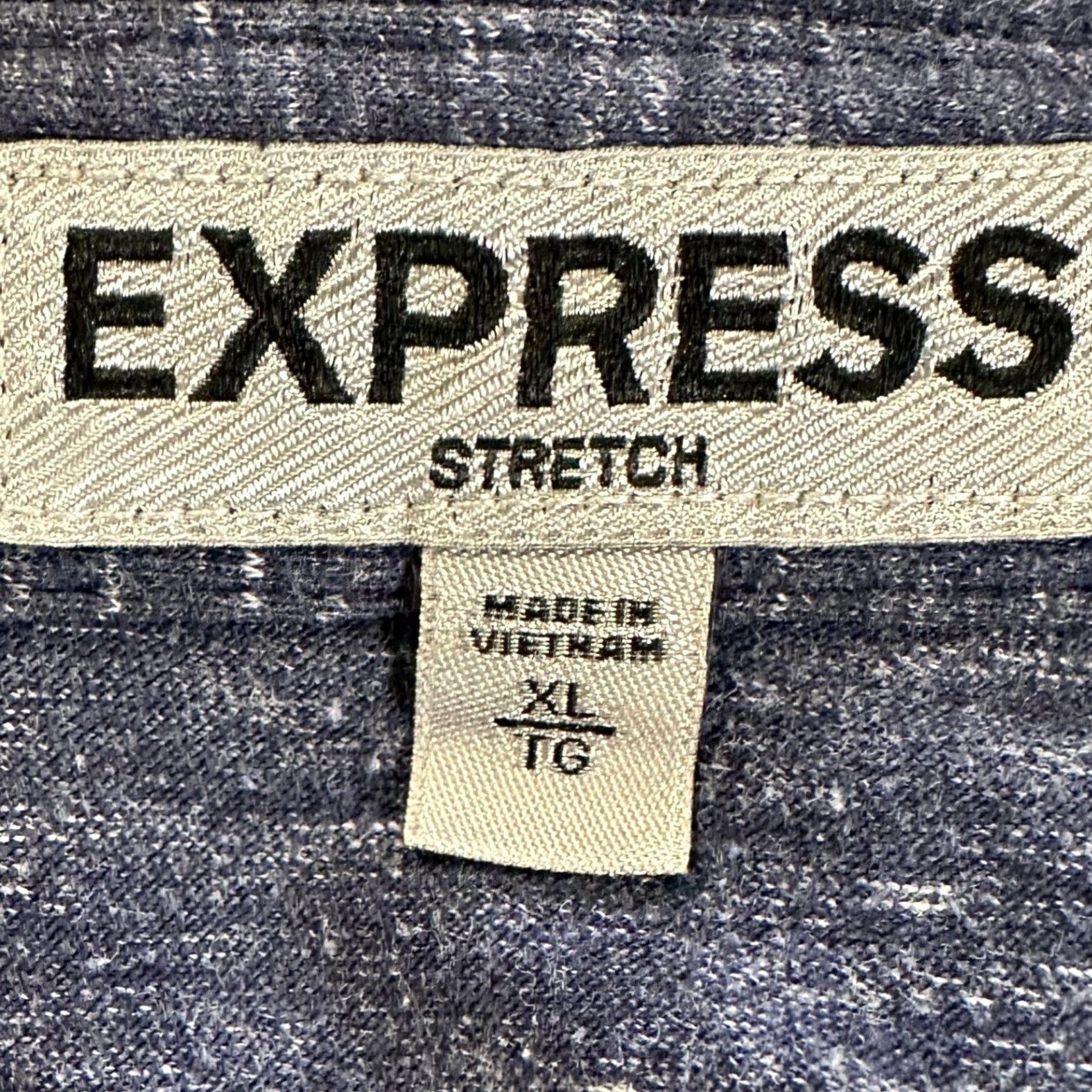 Express Express Polo Shirt XL Navy Salt Pepper Short Sleeve Rugby Mens Size US XL / EU 56 / 4 - 4 Thumbnail