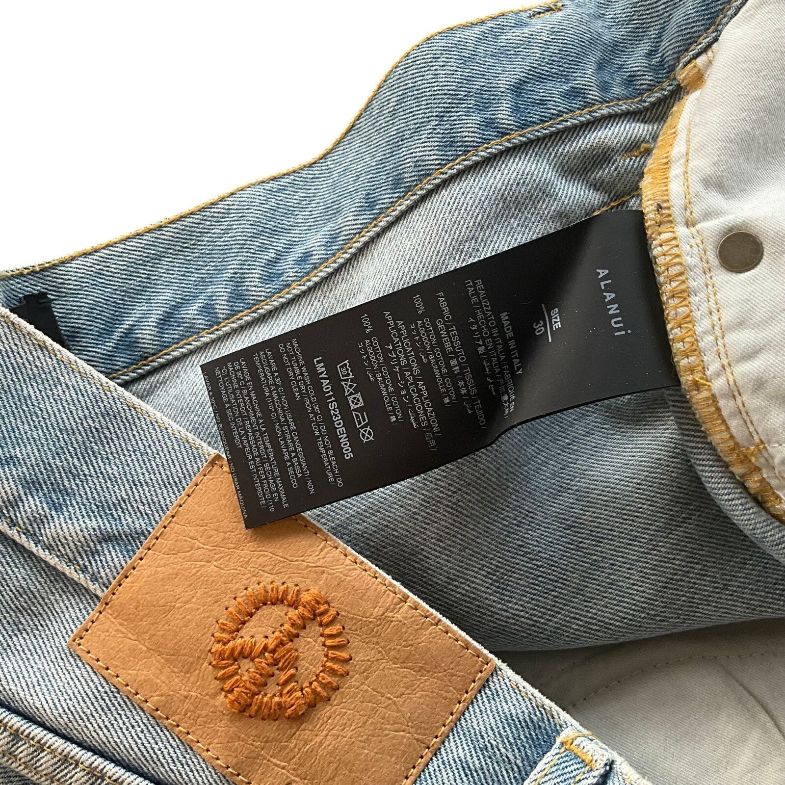 Alanui ALANUI: Men's Baggy Cut Patchwork Jeans - 30 Size US 30 / EU 46 - 6 Thumbnail