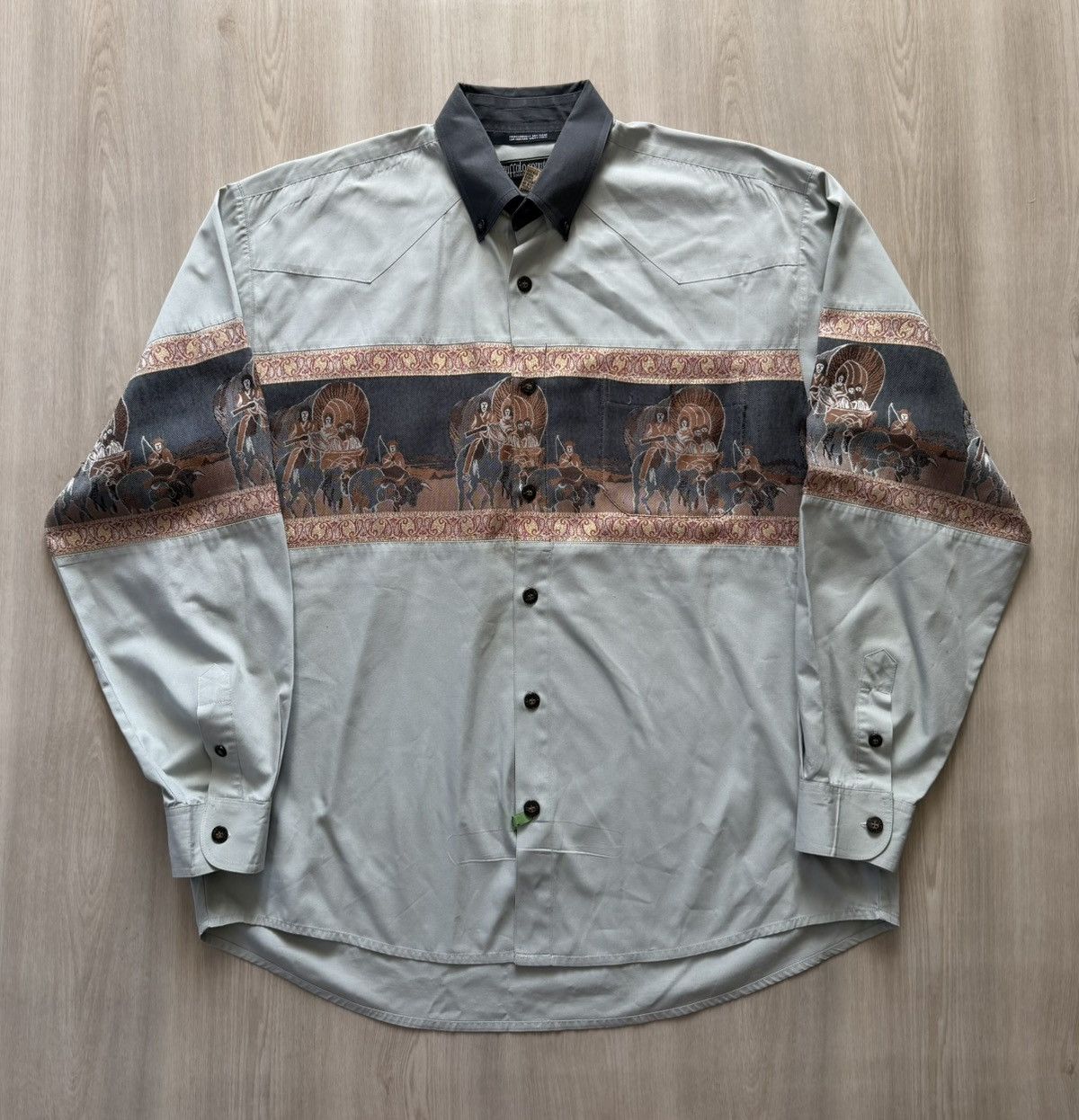 Vintage 2 Vintage Buffalo Country Western Cowboys Shirts Sz XL Size US XL / EU 56 / 4 - 2 Thumbnail