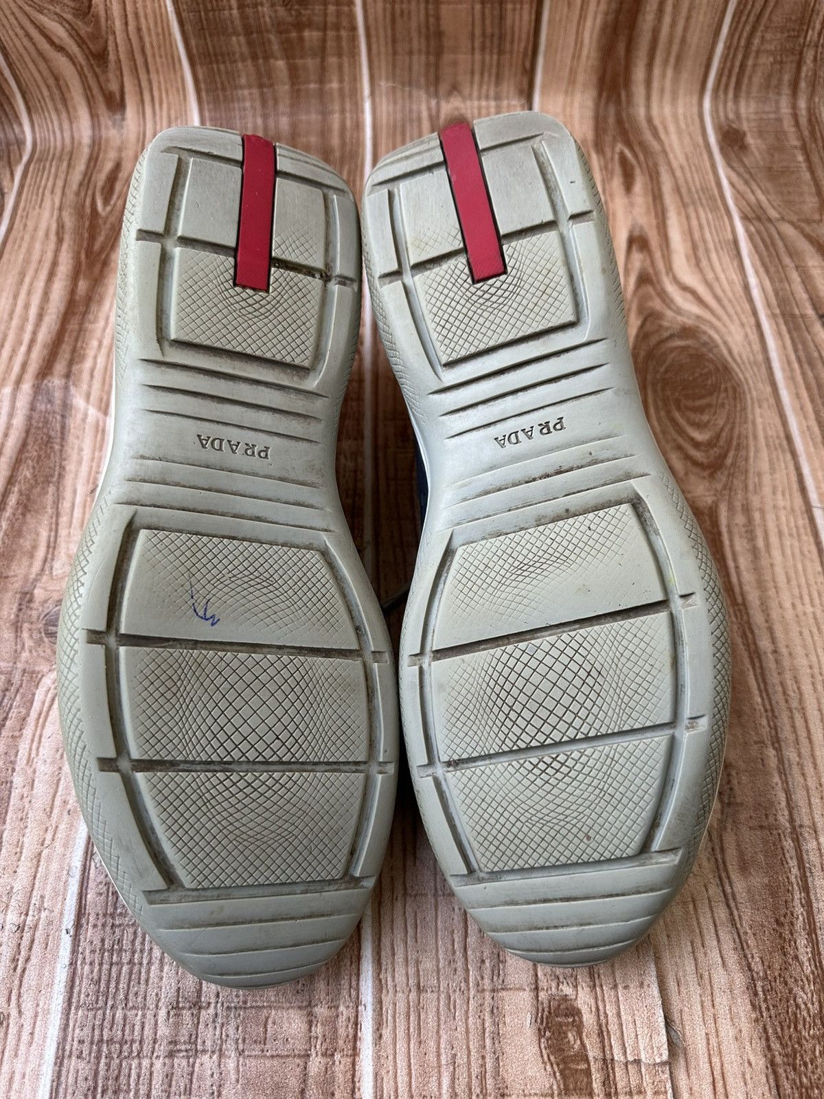 Prada Prada Americas Cup Blue Leather Low Tops Size US 8.5 / EU 41-42 - 23 Thumbnail