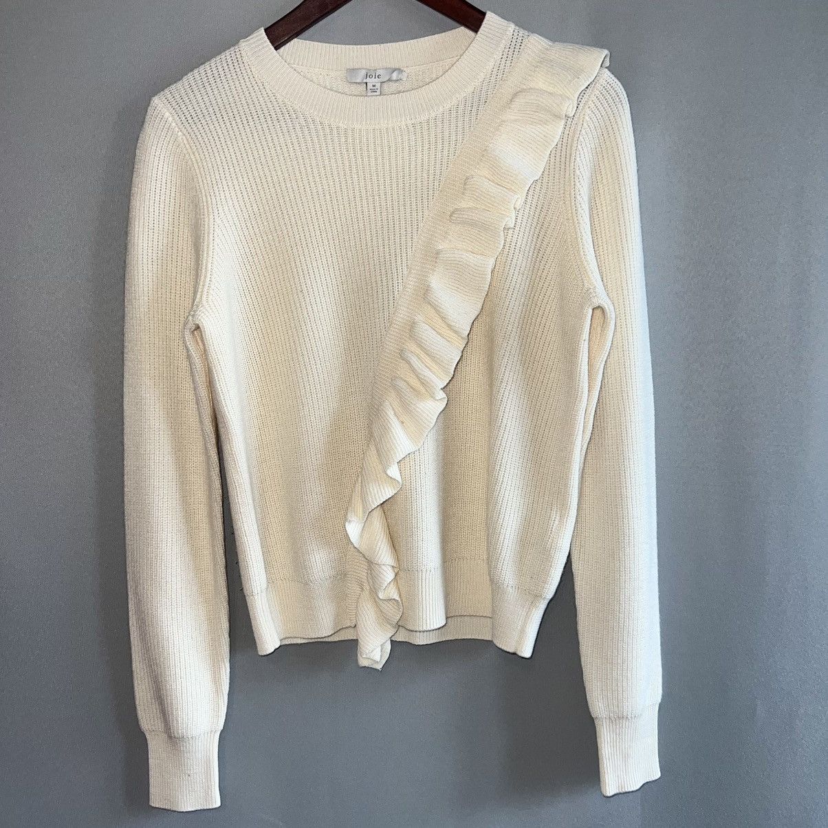 Joie ✨ Joie Viviana Ruffle Wool Blend Sweater – Ivory ✨ Size M / US 6-8 / IT 42-44 - 3 Thumbnail