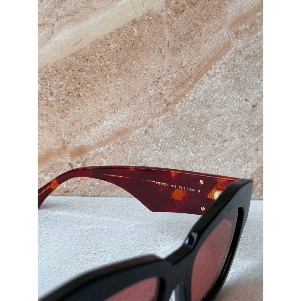 Gucci NEW Gucci GG1422S Black Red Marmont Cat Eye Sunglasses Size ONE SIZE - 8 Thumbnail
