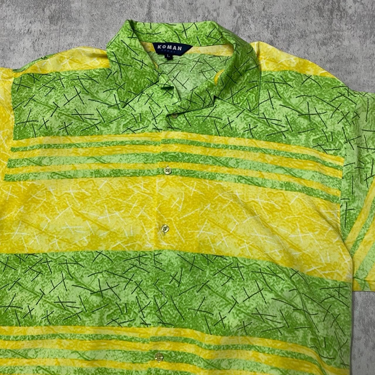 Other Green & yellow striped button-down shirt with a relaxed Size US L / EU 52-54 / 3 - 2 Thumbnail