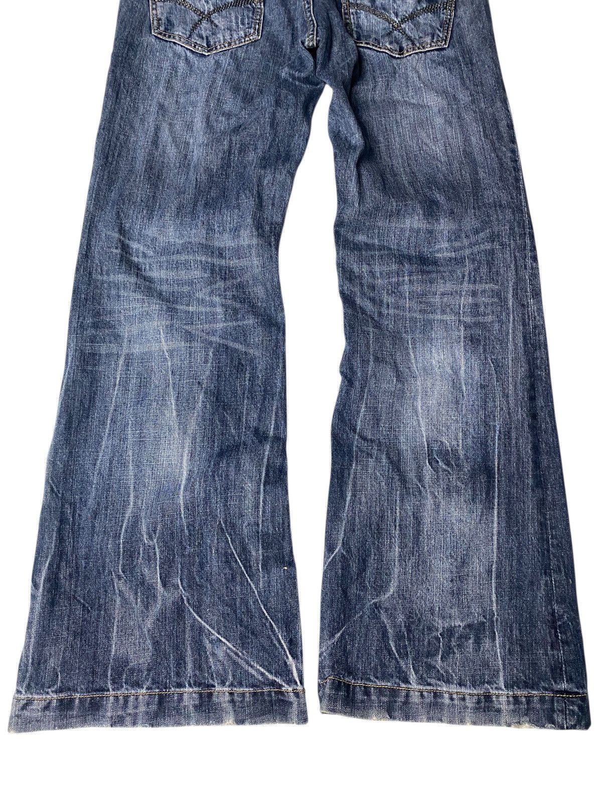 If Six Was Nine 2000's Oririn Wings Seawash Studded Flared Jeans Size US 28 / EU 44 - 4 Thumbnail