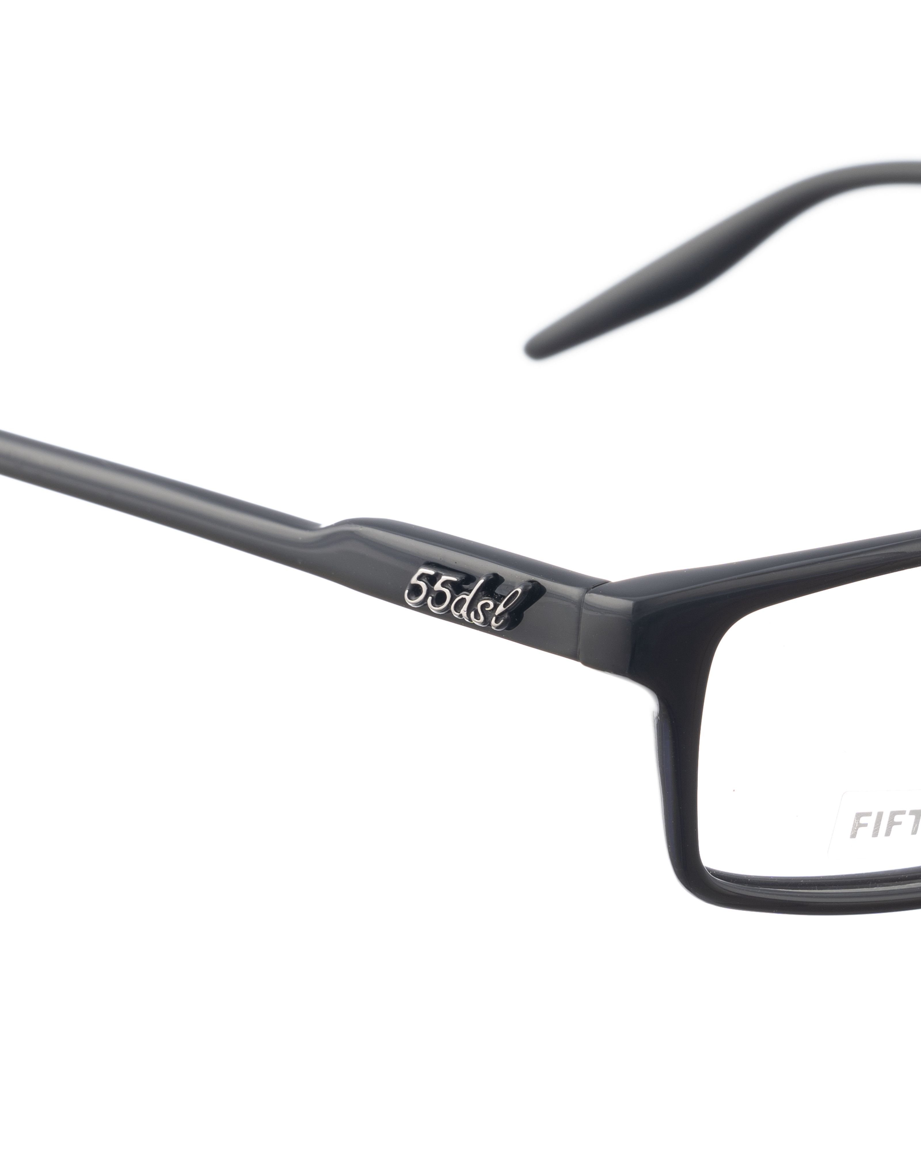 Diesel Fifty Five DSL 00s Black Rectangular Glasses Size ONE SIZE - 3 Thumbnail
