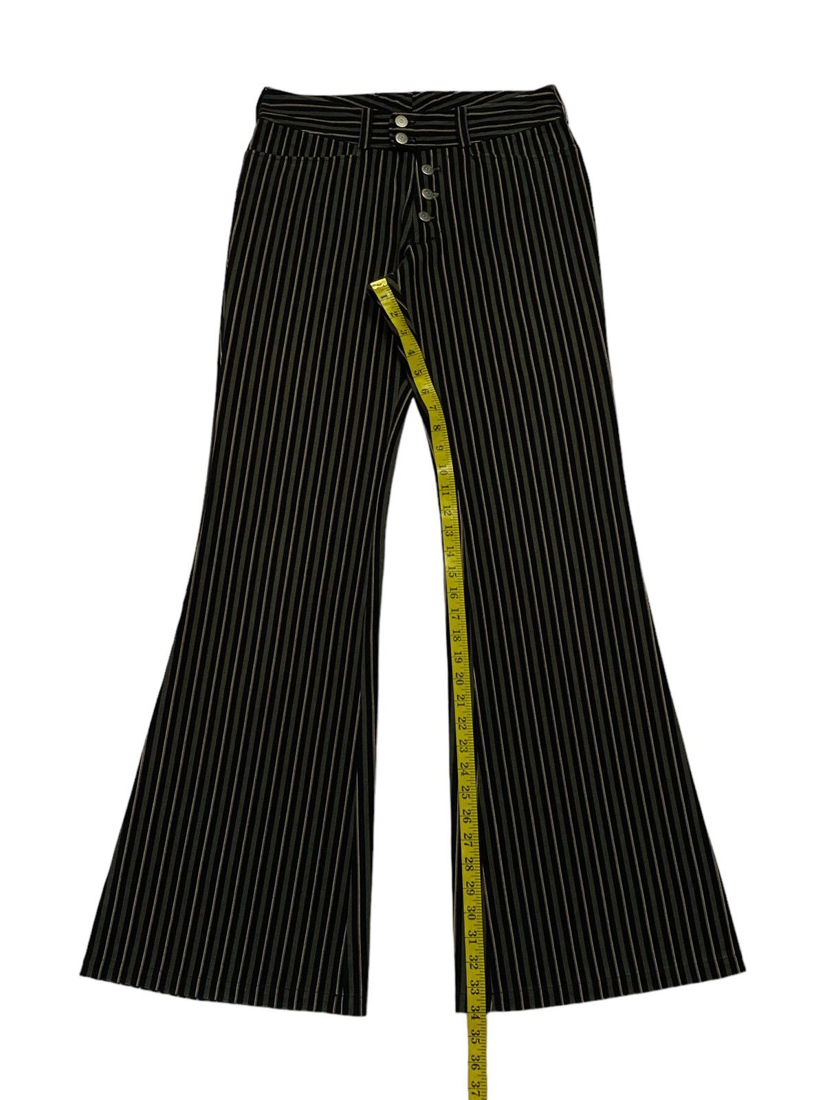 Tornado Mart Tornado Mart Flared Striped Cotton Pants Size 29" - 6 Thumbnail