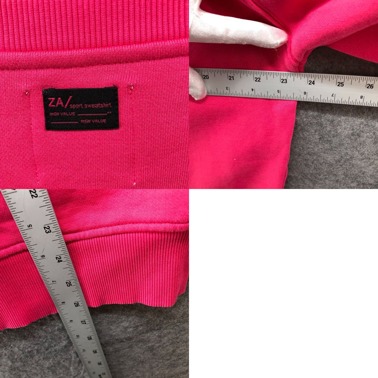 Zara Zara Oversized Sweatshirt Womens M Pink Crewneck Pullover Sport Sweatshirt Size M / US 6-8 / IT 42-44 - 8 Thumbnail