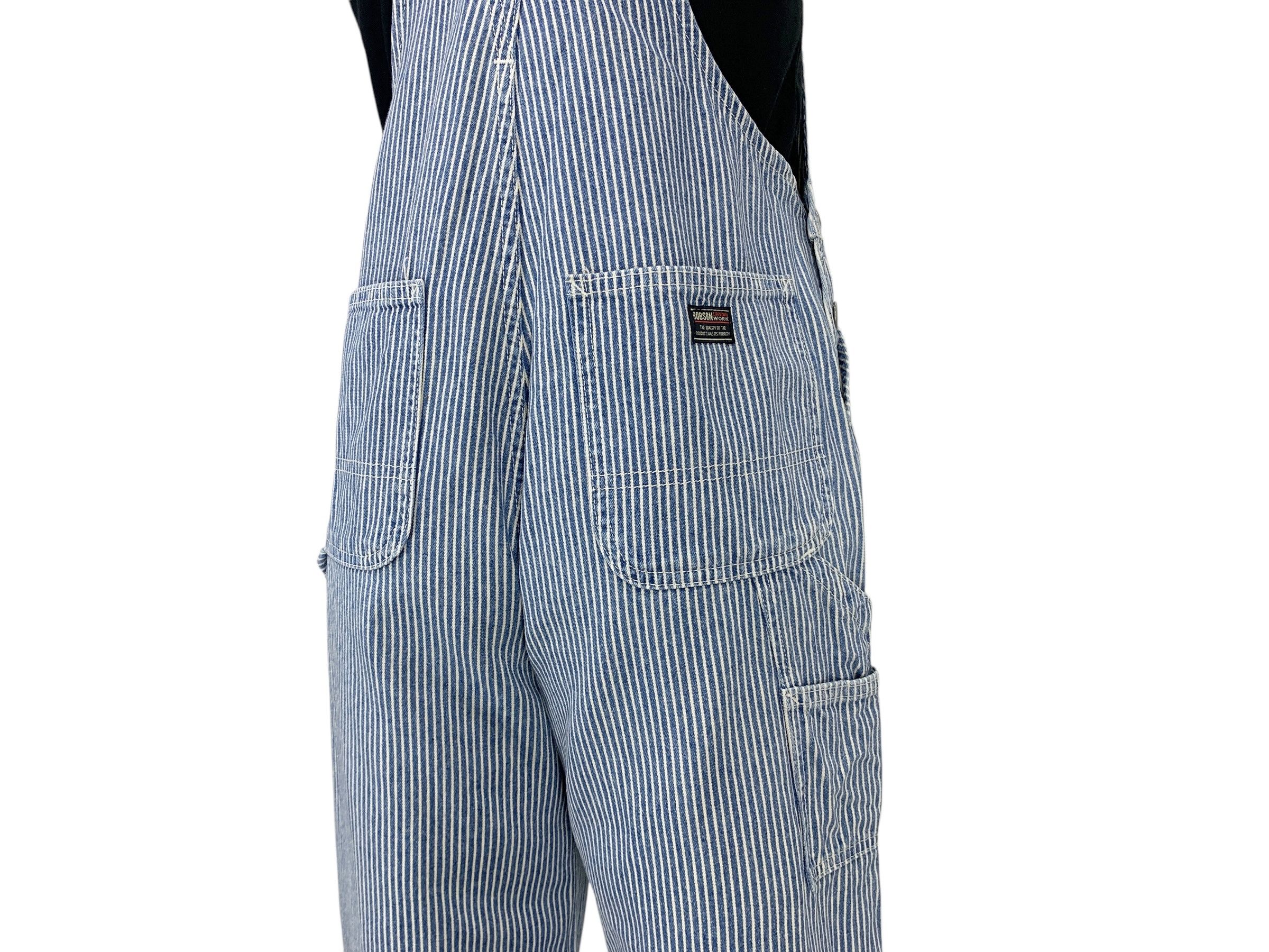 Vintage Bobson Carpenter Bib Overalls Hickory Stripes Size US 27 - 11 Thumbnail