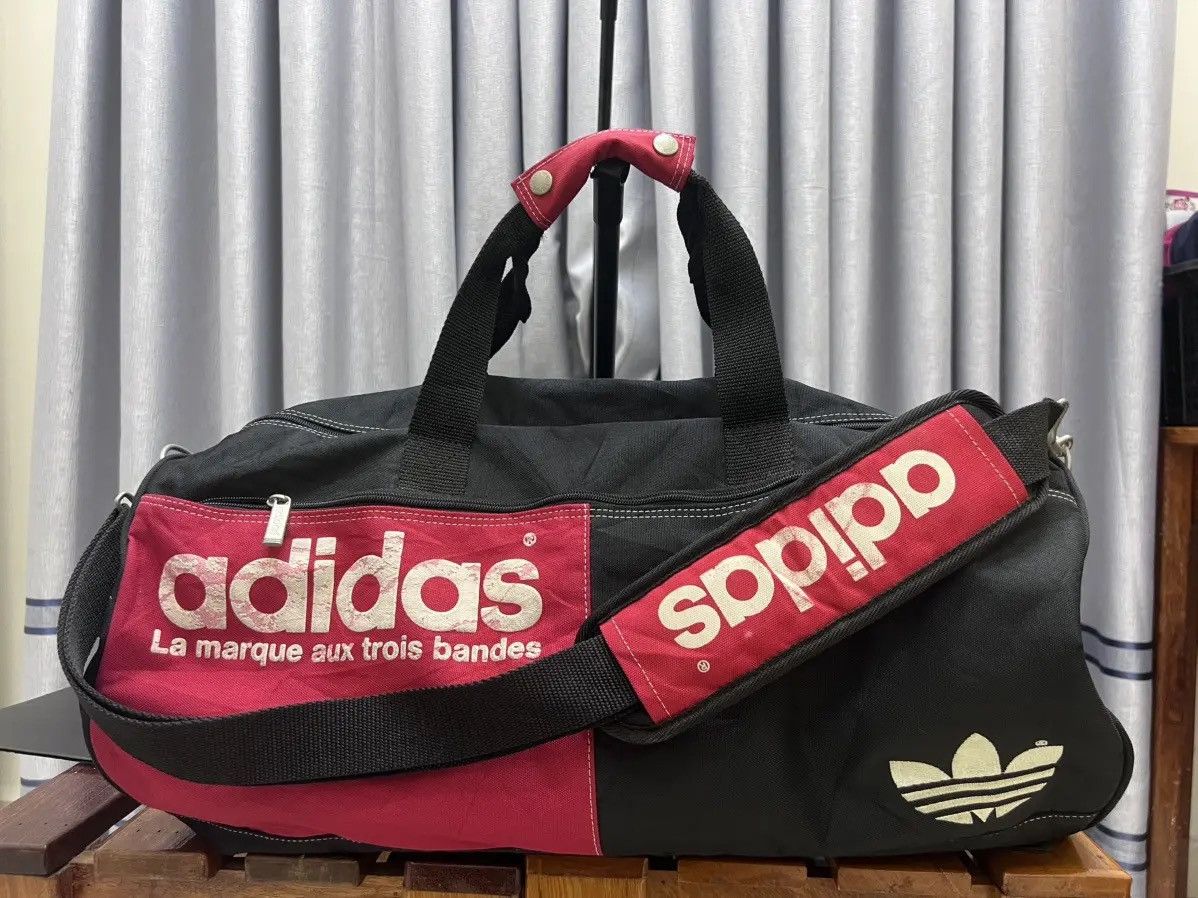 Adidas Vintage Adidas Bag Duffle Travel Bag Size ONE SIZE - 1 Thumbnail