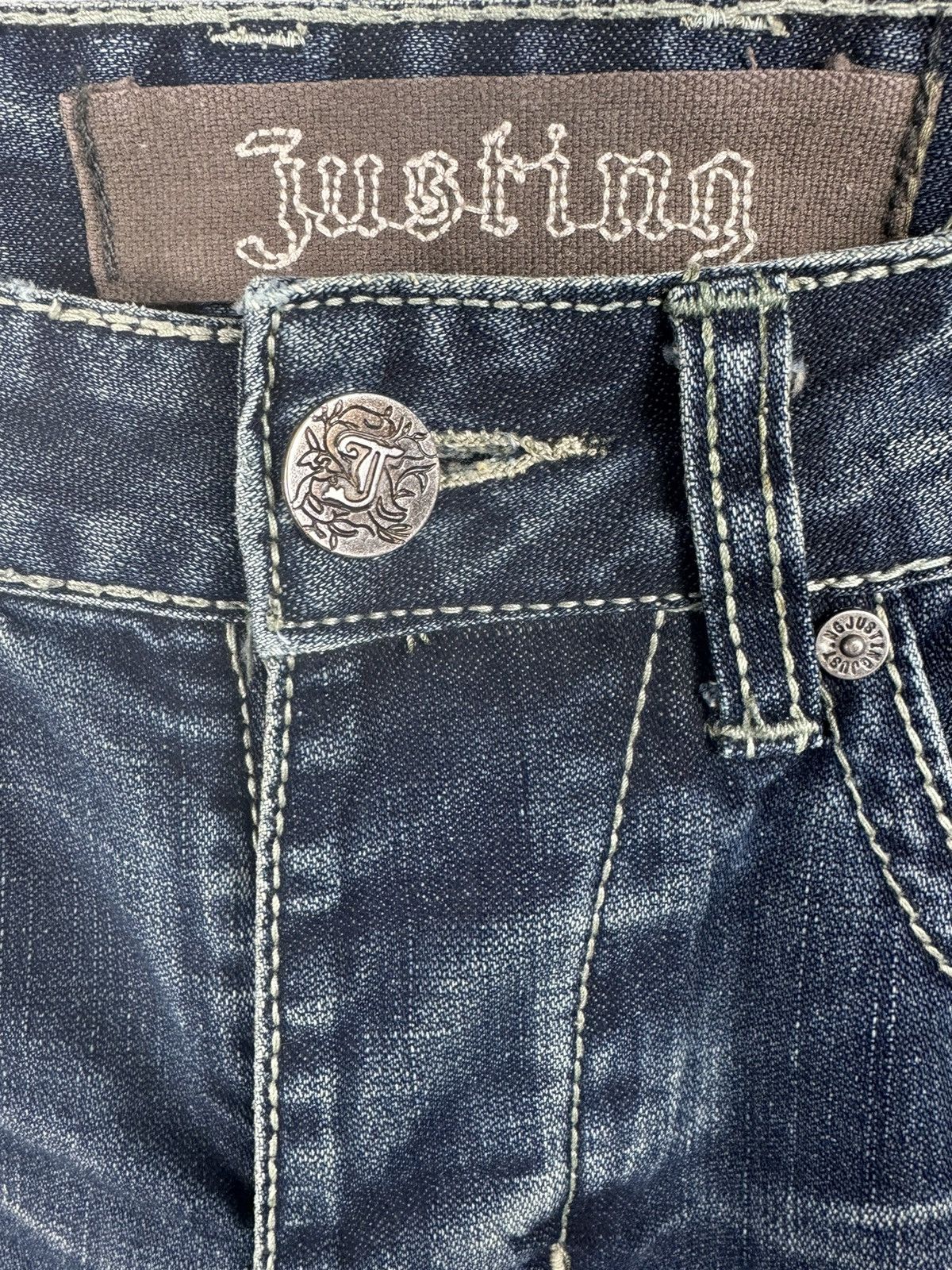 Affliction Vintage Y2K Opium Faded Electric Style Justing Denim Jeans Size US 30 / EU 46 - 5 Thumbnail