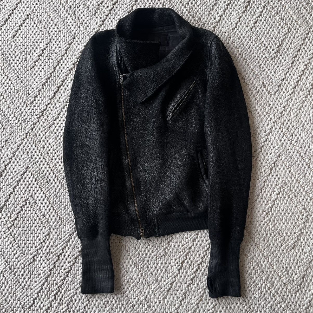 Le Grande Bleu (L.G.B.) L.G.B asymmetrical wax coated nighthawk cracked jacket Size US M / EU 48-50 / 2 - 1 Thumbnail