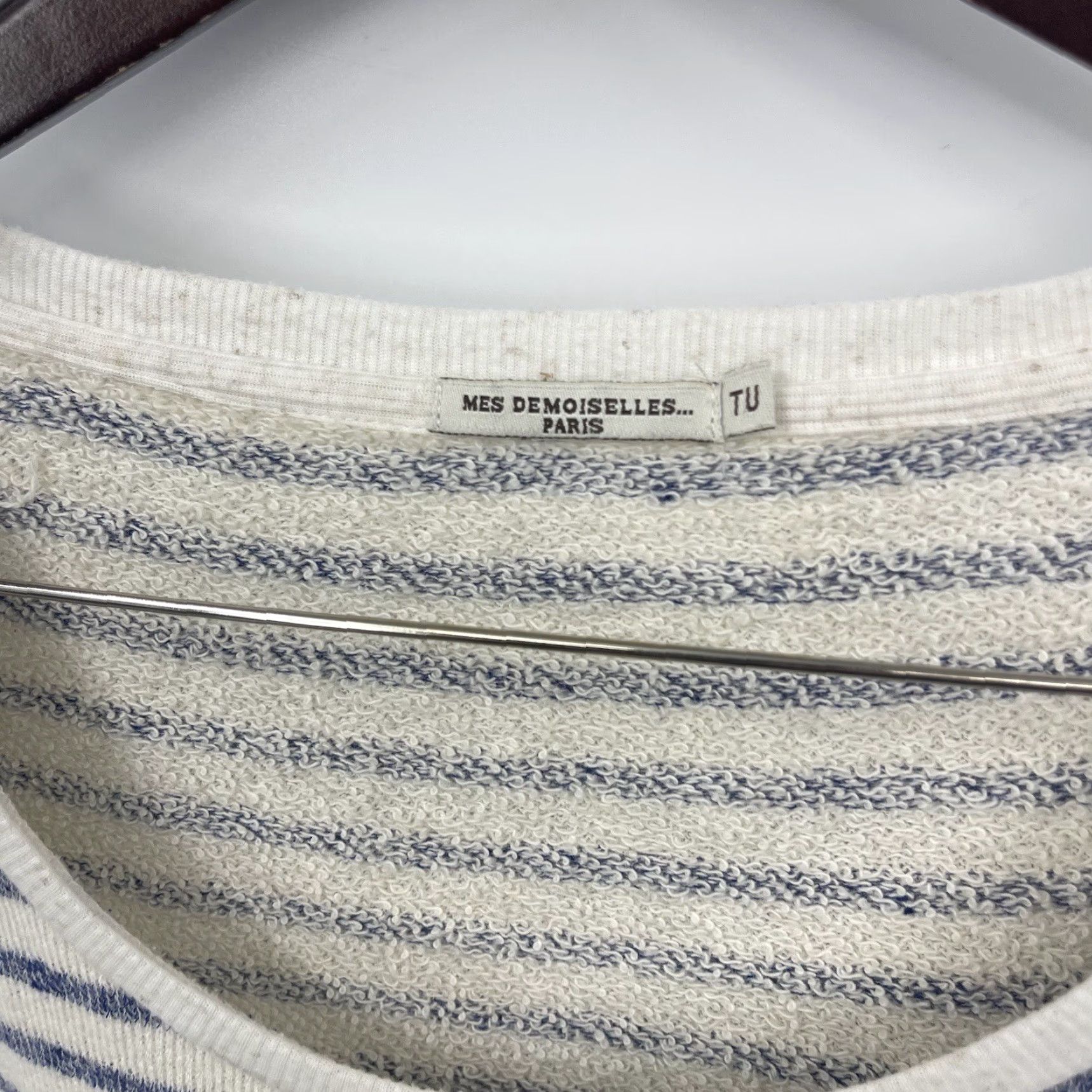Mes Demoiselles Mes Demoiselles Tunic Top Womens One Size Ivory Boho Bohemian Stripe Dolman Sleeve Round Neck Casual Read Tunic Size One Size Womens iconic brand Size ONE SIZE - 4 Thumbnail
